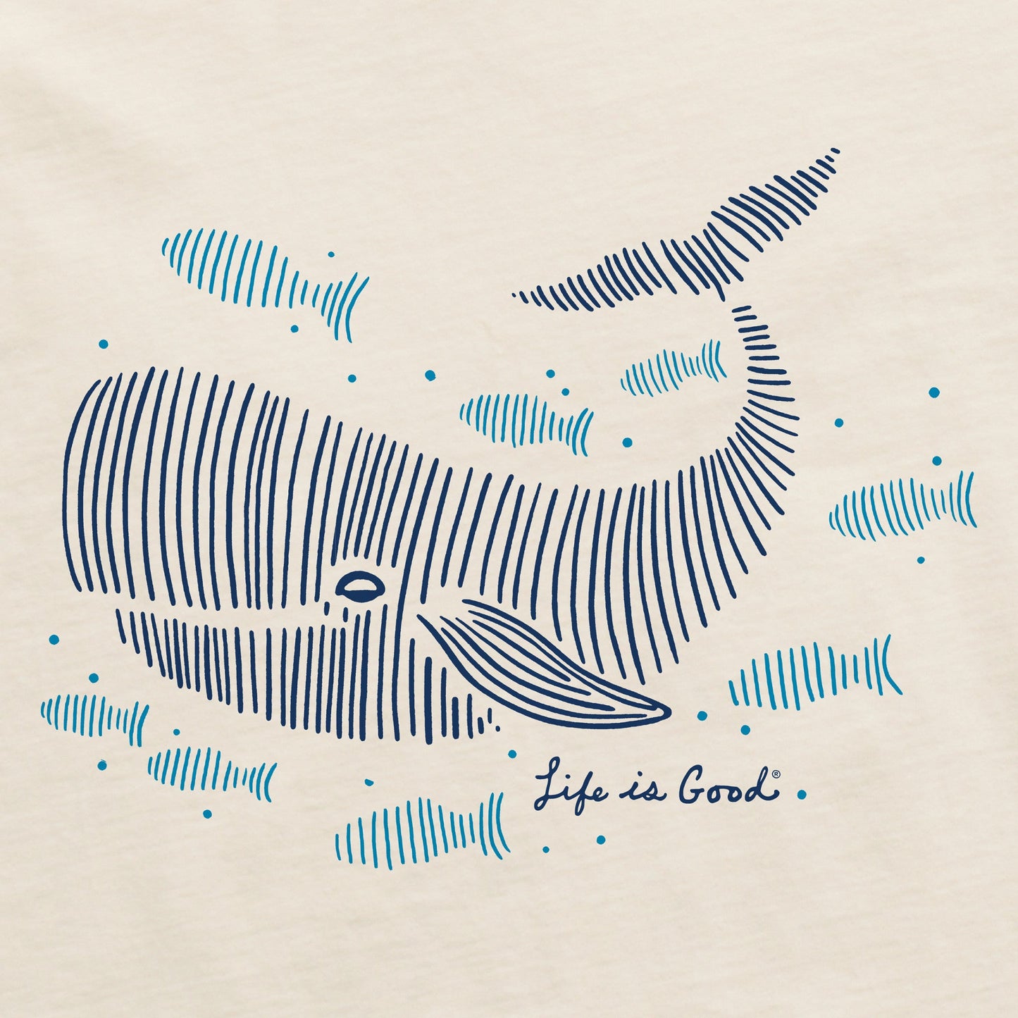 Men's Happy Whale Short Sleeve Crusher Tee
