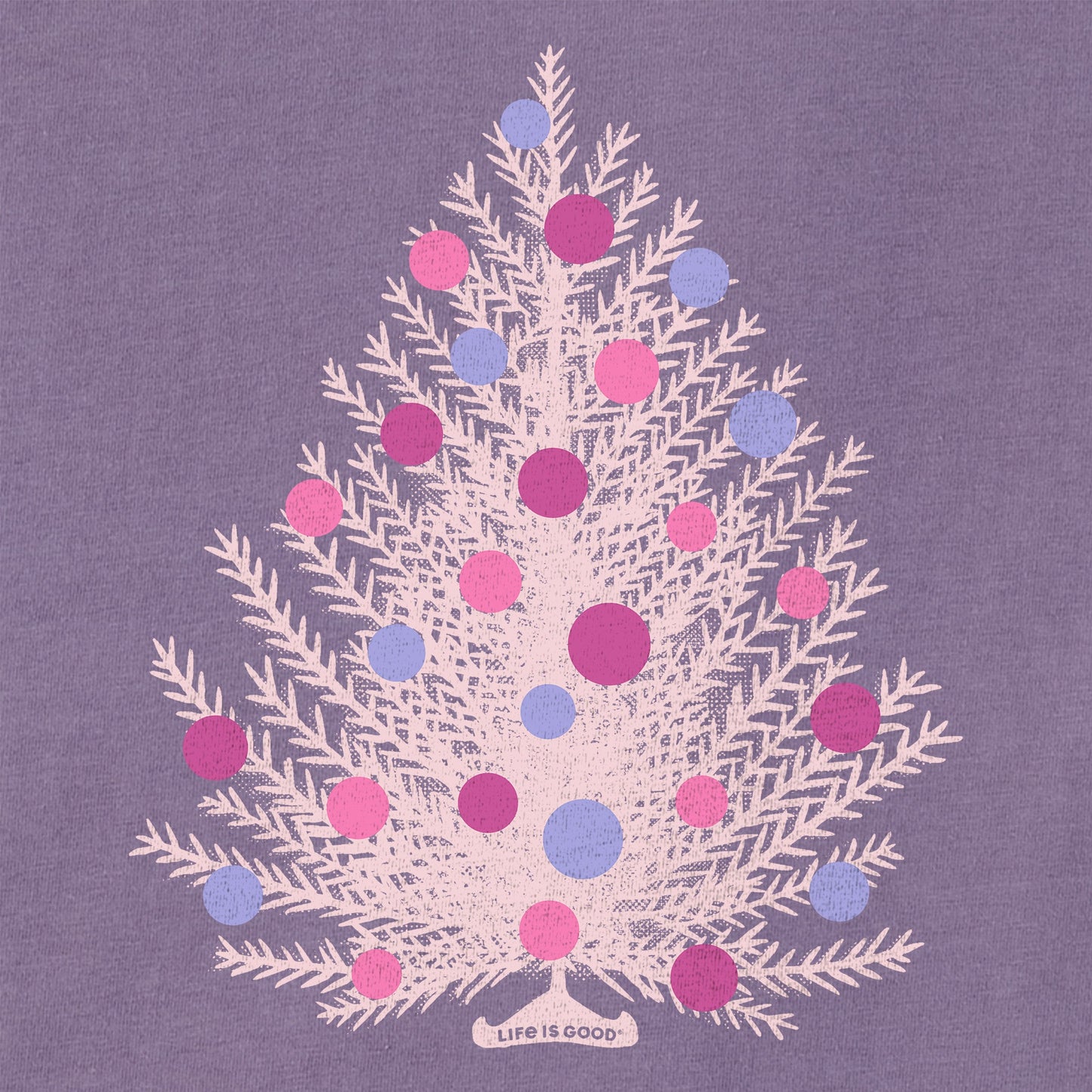 Women's Festive Christmas Tree Short Sleeve Crusher Boxy Tee