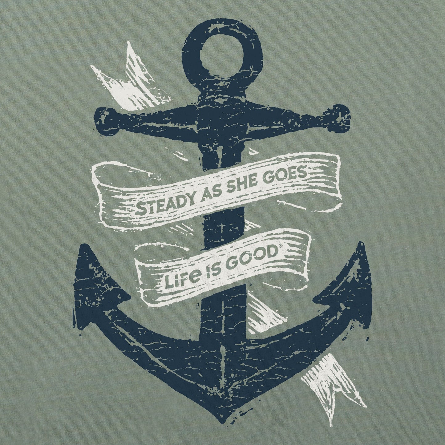 Women's Steady As She Goes Anchor Short Sleeve Crusher Boxy Tee