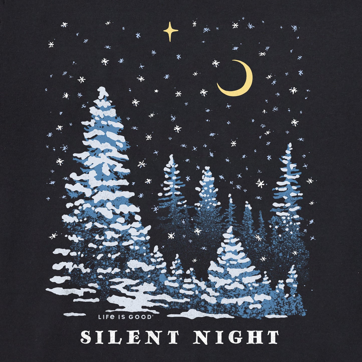 Men's Silent Snowy Night Long Sleeve Crusher Tee