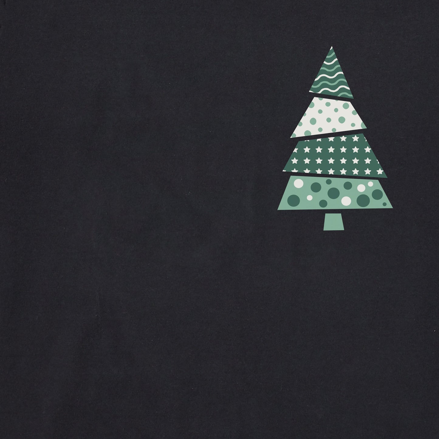 Men's Patchwork Christmas Tree Short Sleeve Crusher Tee