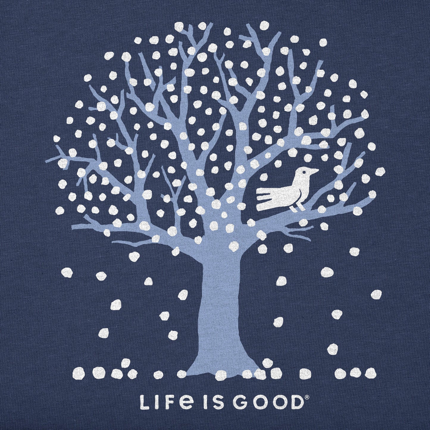 Women's Snowy Bird in a Tree Long Sleeve Crusher Tee