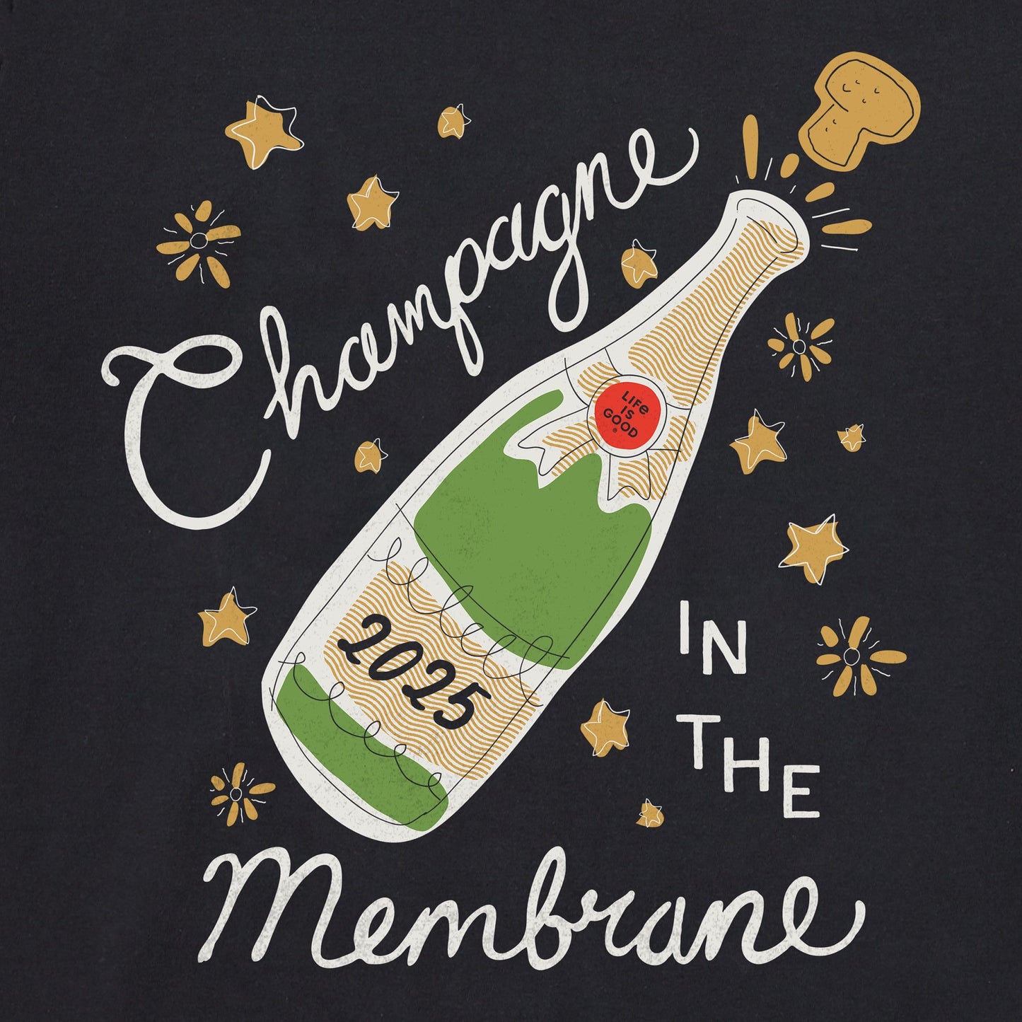Women's Champagne in the Membrane Long Sleeve Crusher Tee
