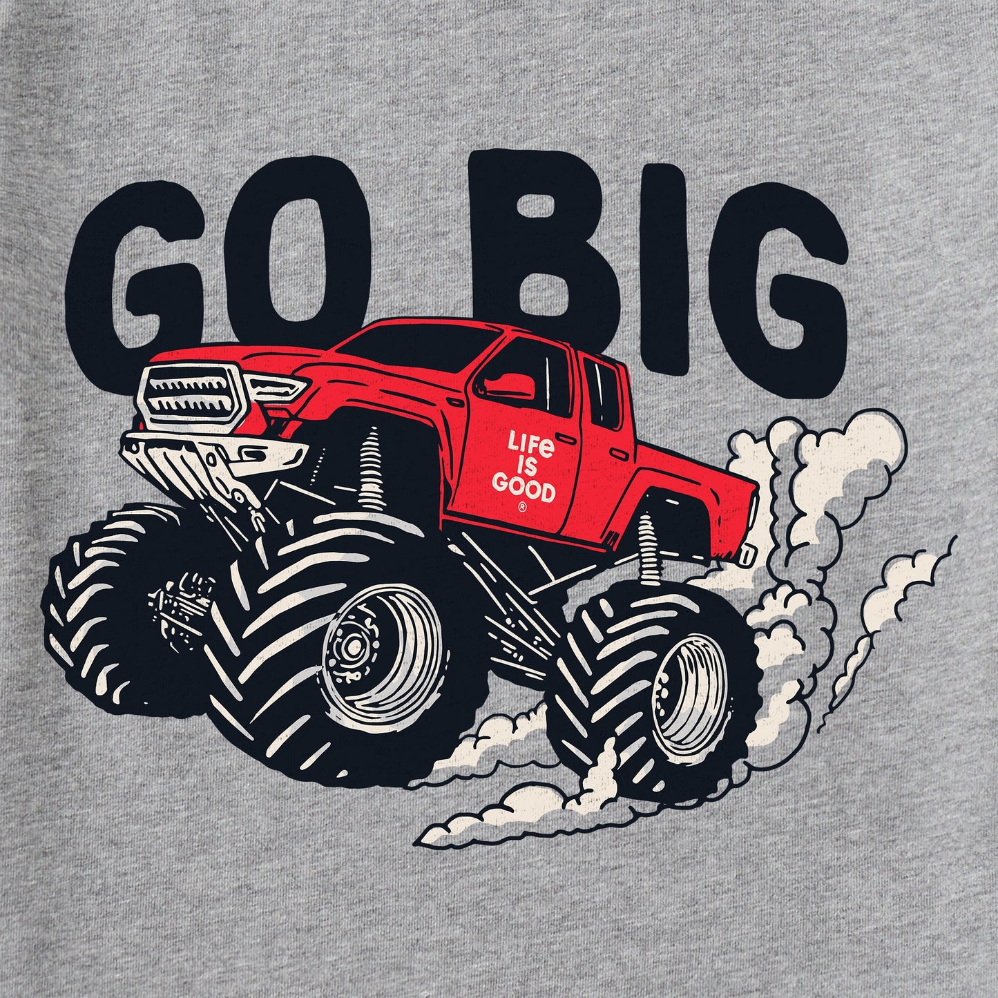 Kids Go Big Monster Truck Short Sleeve Crusher Tee