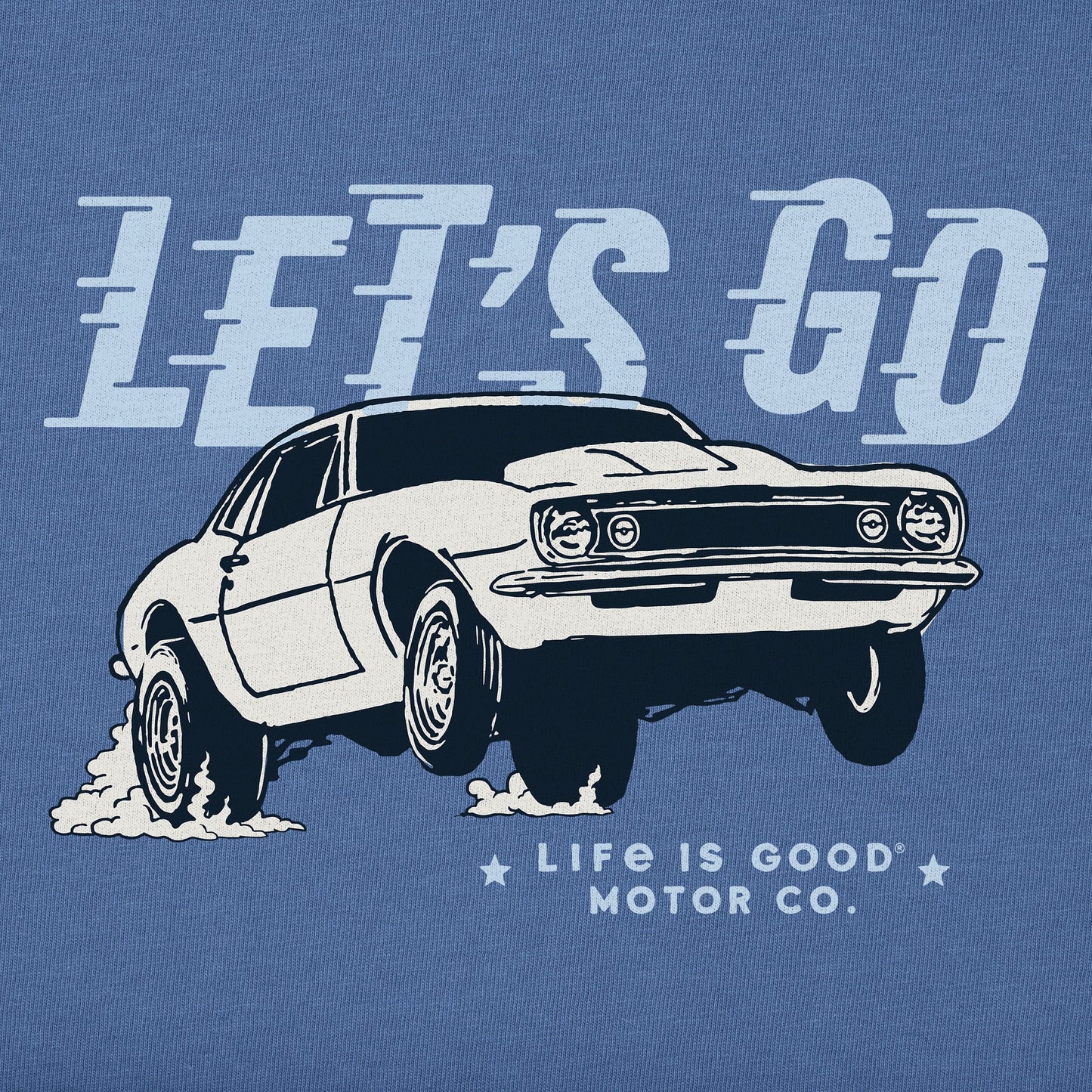 Men's Let's Go Drag Race Car Short Sleeve Crusher Tee