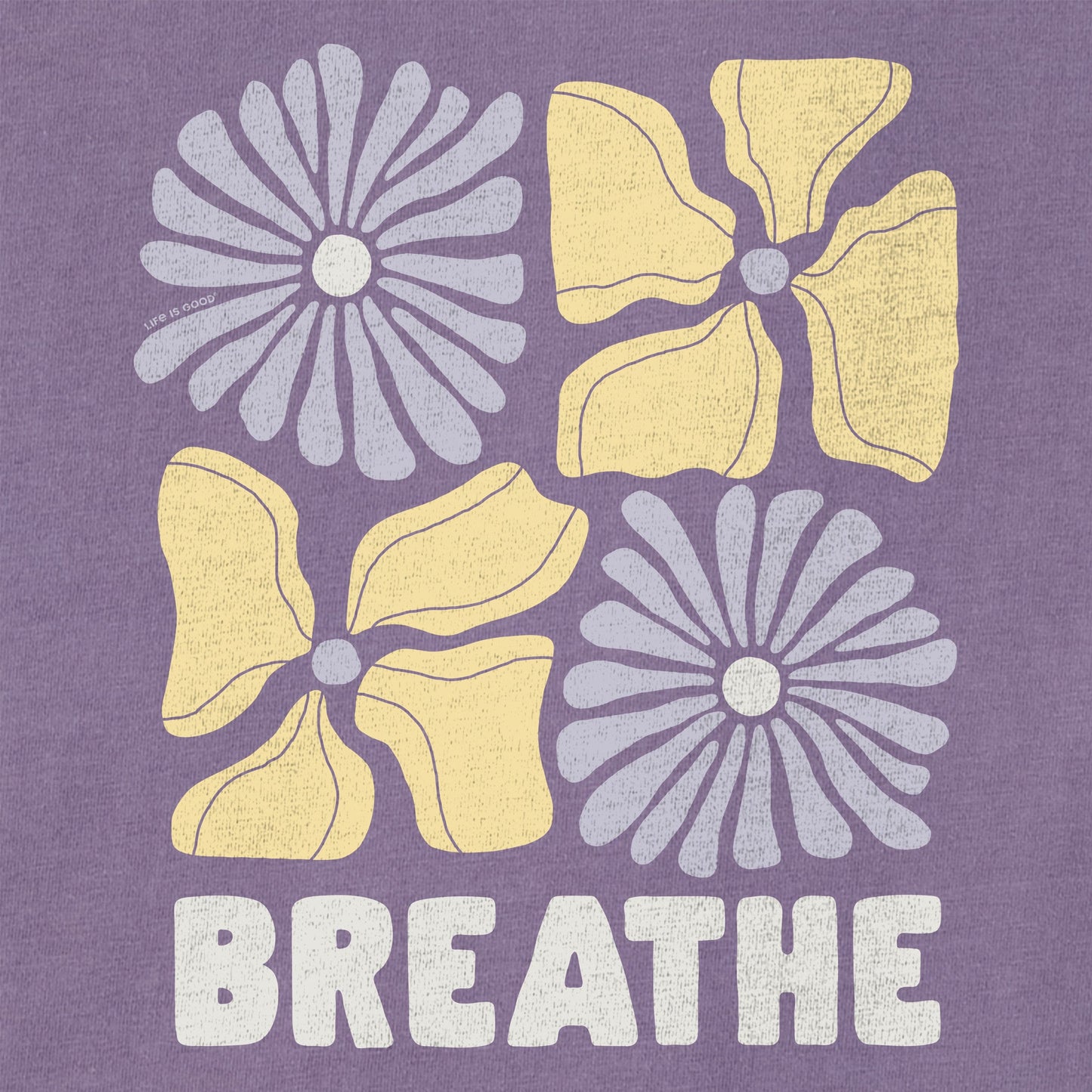 Women's Breathe Four Flowers Short Sleeve Crusher Boxy Tee