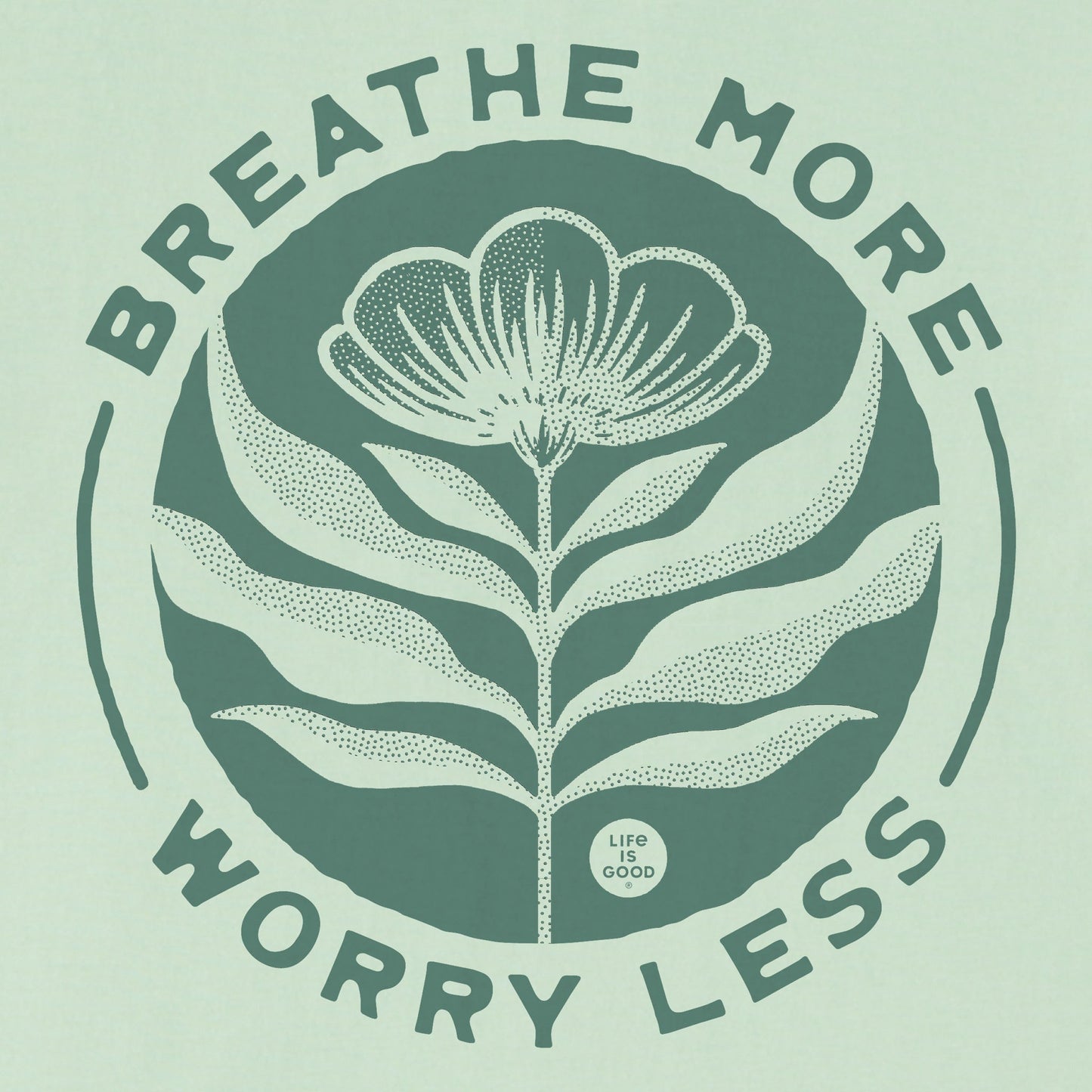 Women's Breathe More Worry Less Flower Short Sleeve Crusher Tee