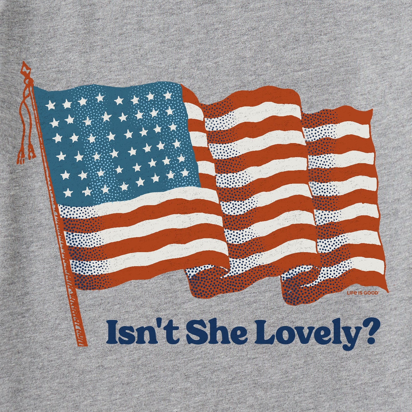 Men's Isn't She a Lovely Flag Short Sleeve Crusher Tee