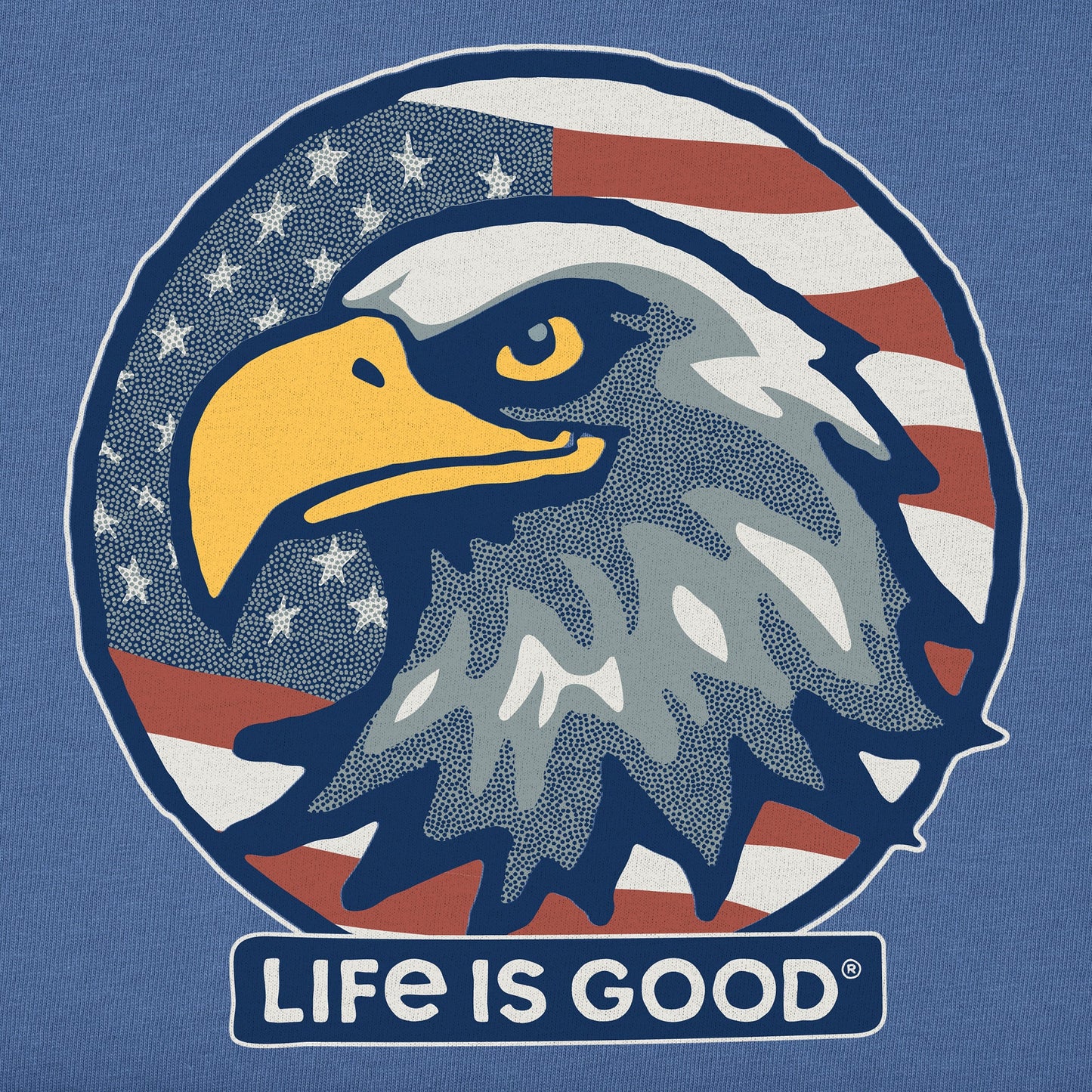 Women's Eagle Head Flag Short Sleeve Crusher Tee