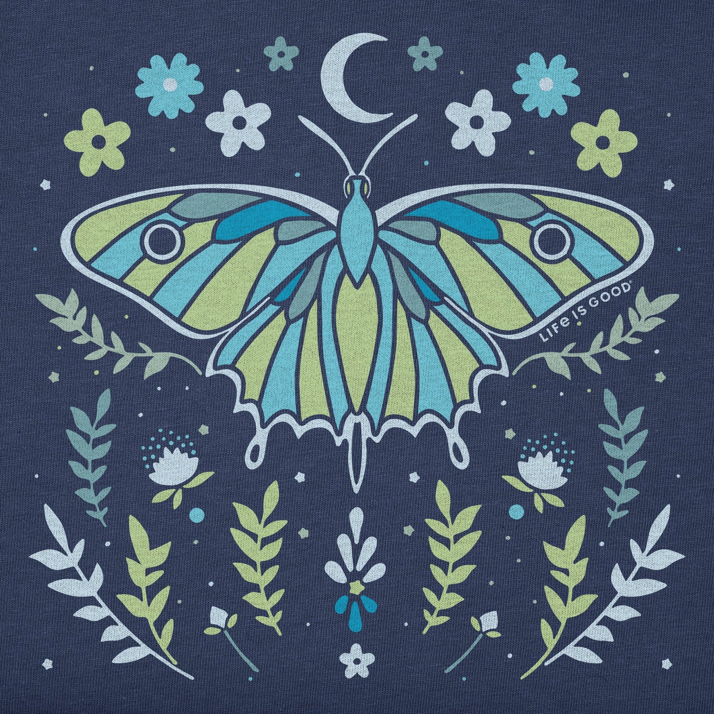 Kids Butterfly Wildflowers Short Sleeve Crusher Tee