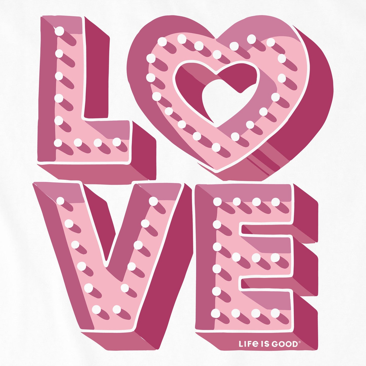 Kids Love Up in Lights Short Sleeve Crusher Tee