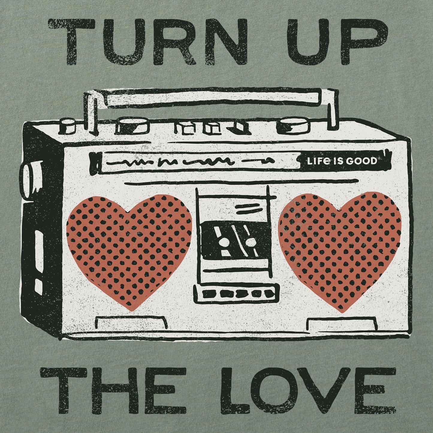 Men's Turn Up the Love Stereo Short Sleeve Crusher Tee