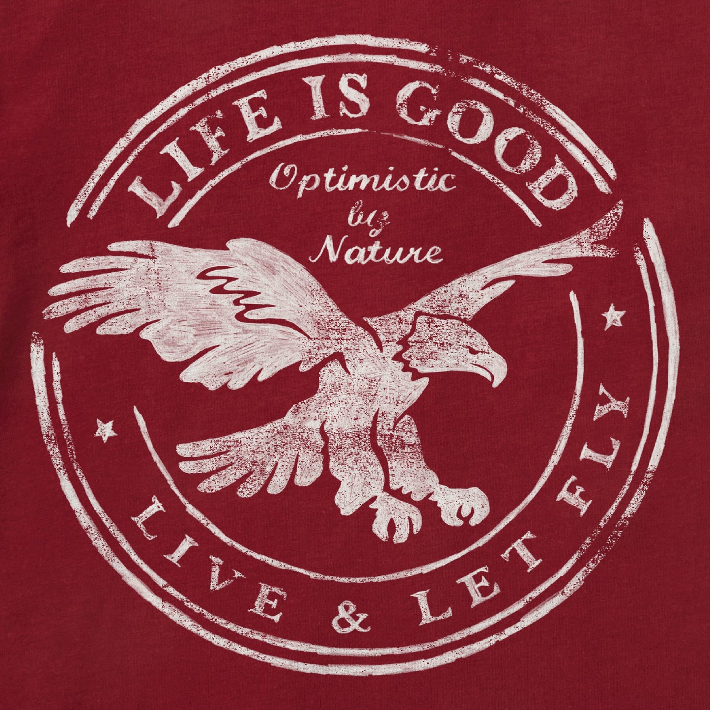 Men's Live and Let Fly Eagle Short Sleeve Crusher Tee