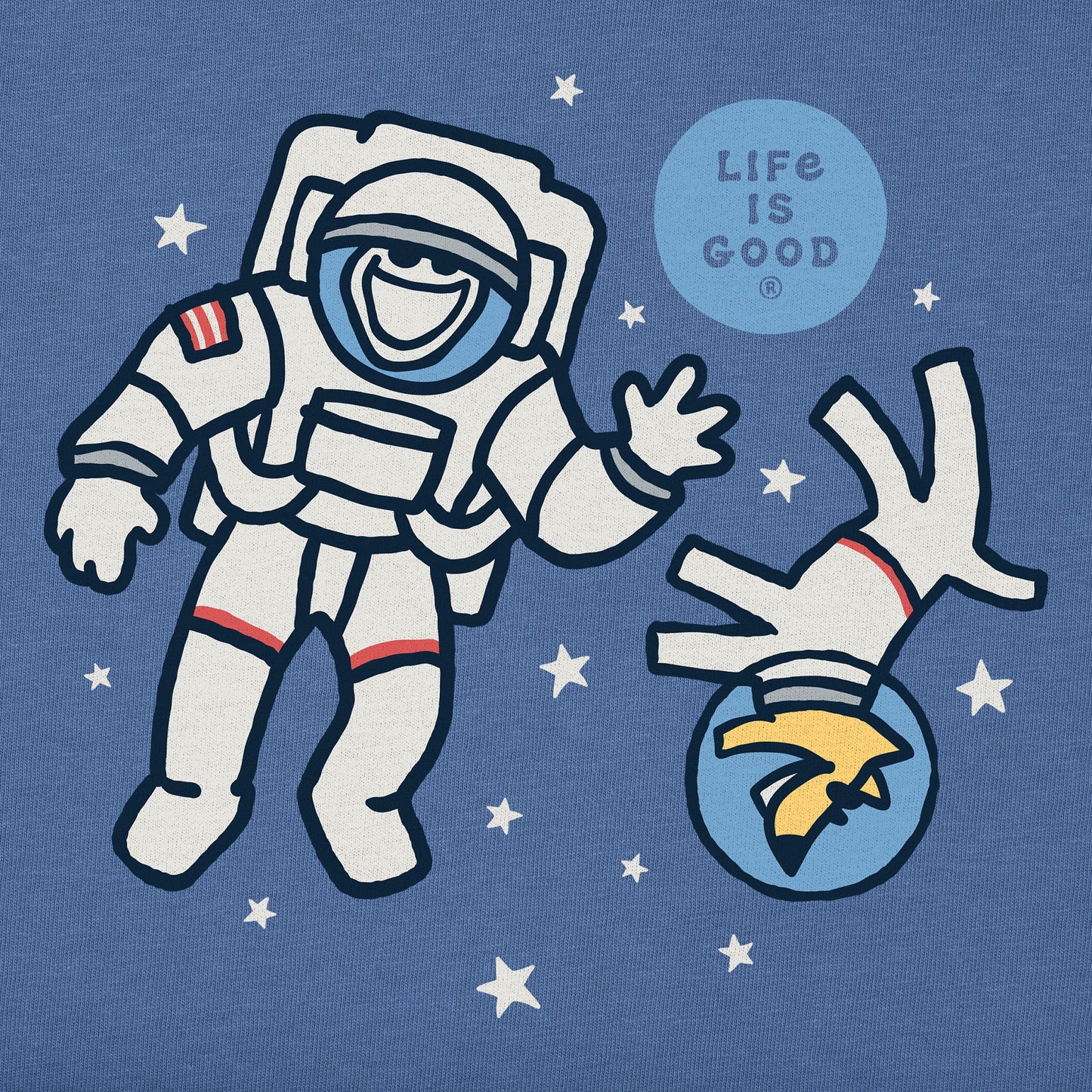 Kids Jake and Rocket in Space Short Sleeve Crusher Tee
