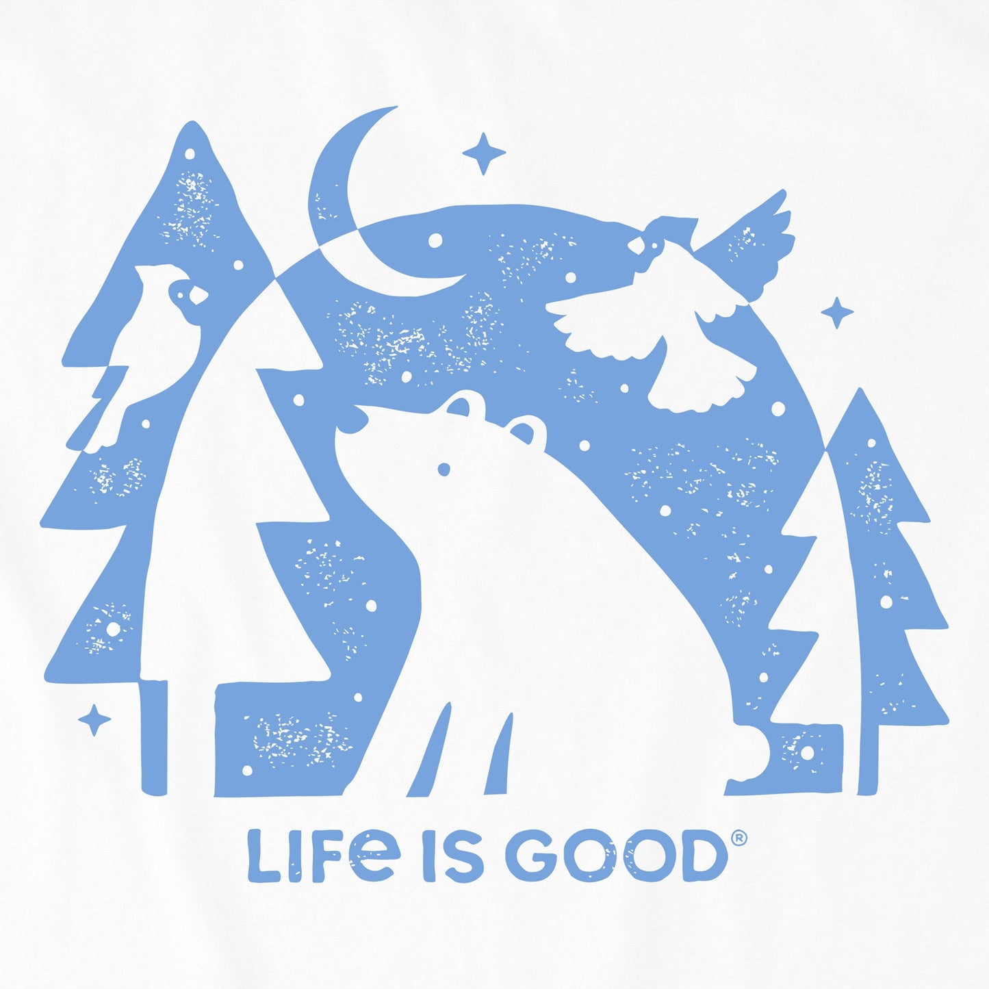 Kids Moonlit Bear Long Sleeve Crusher Tee