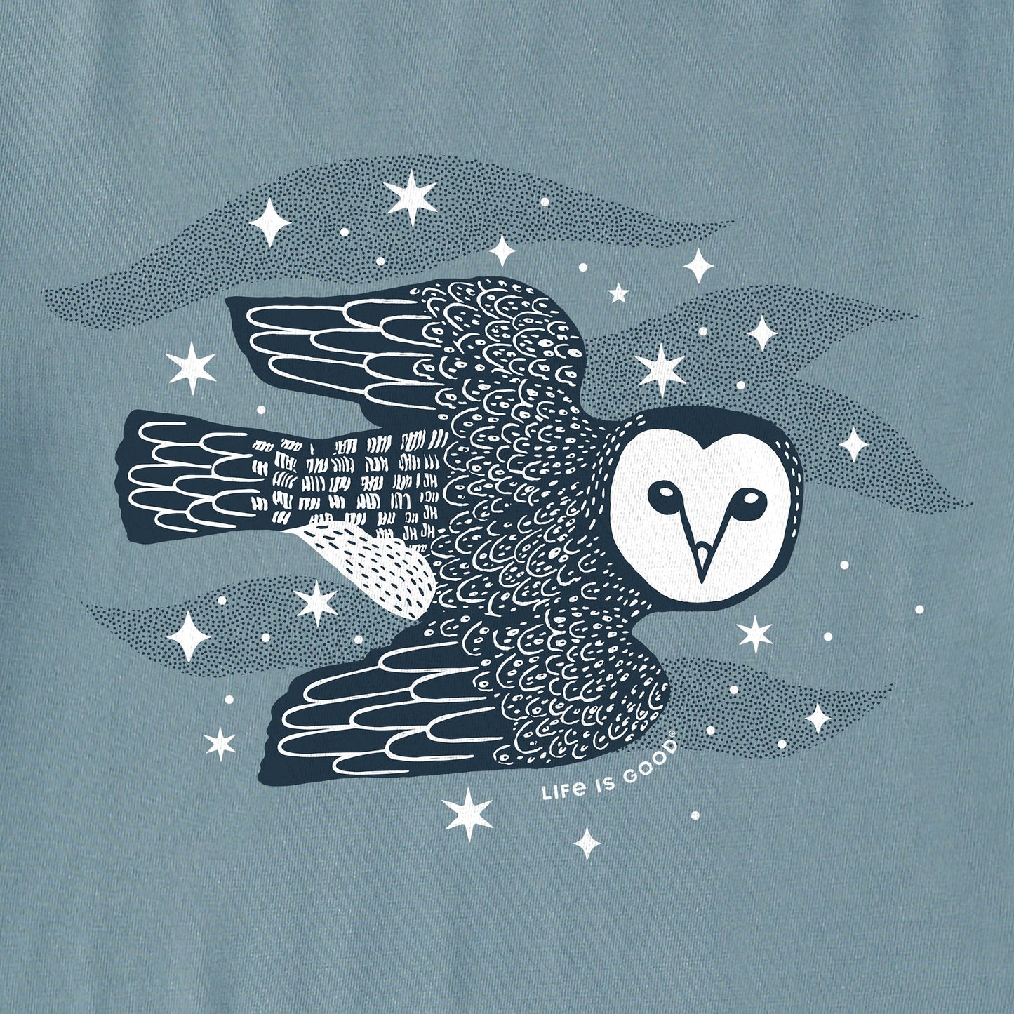 Men's Barn Owl in Flight Short Sleeve Crusher Tee