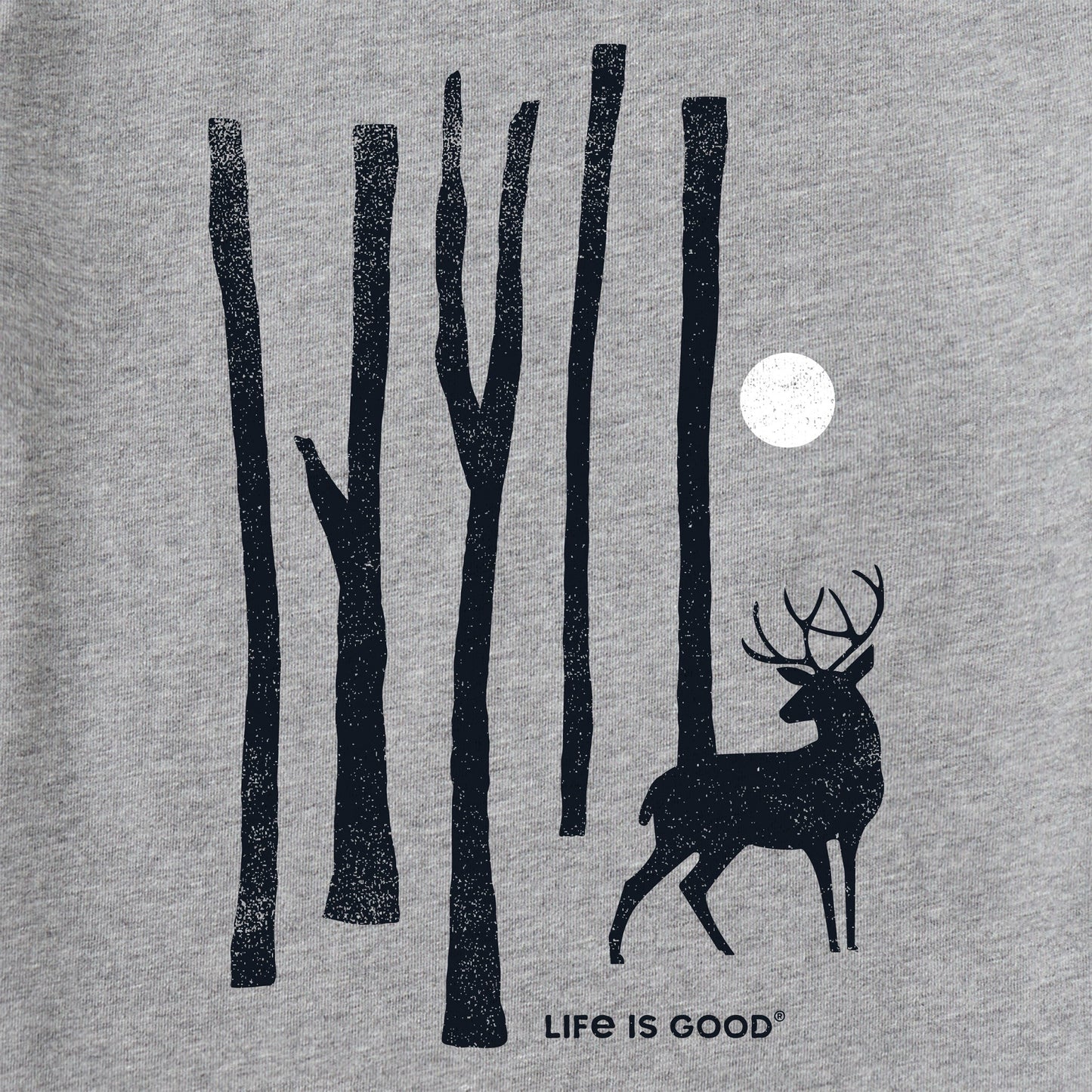 Men's Lone Snowy Deer Short Sleeve Crusher Tee