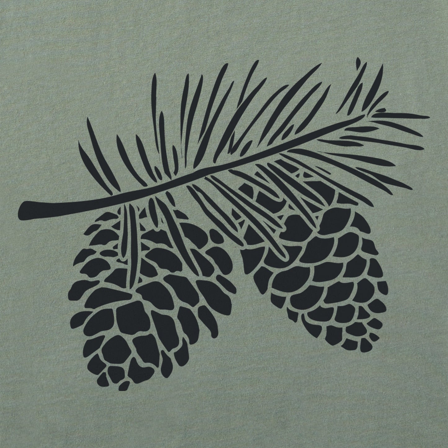 Women's Pine Cones Short Sleeve Crusher Vee