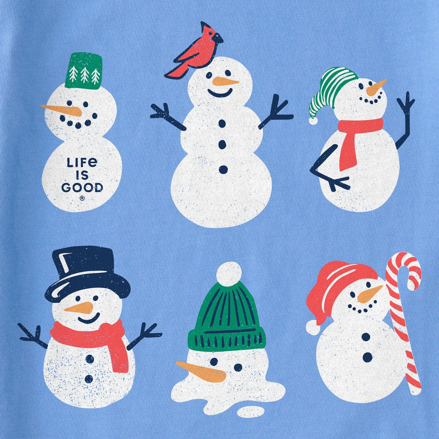 Women's Snowman Crew Short Sleeve Crusher Tee