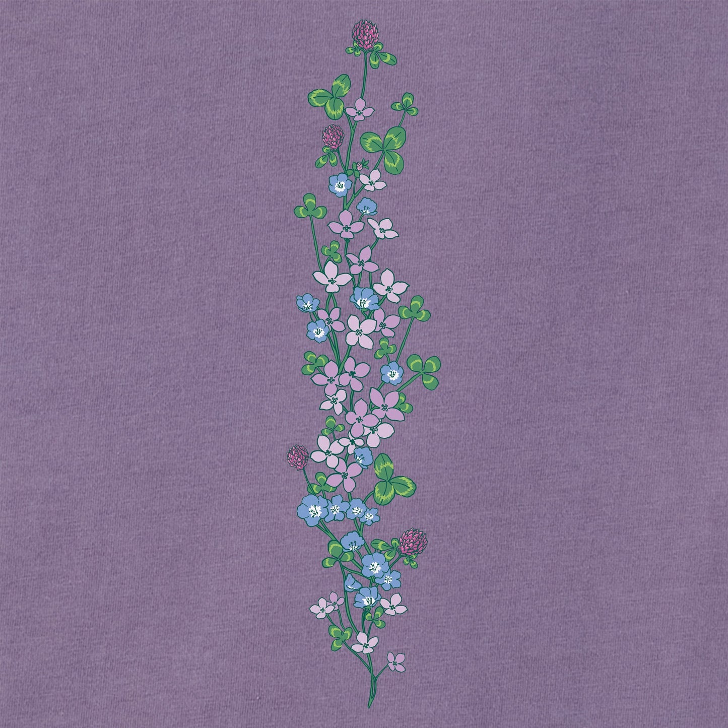 Women's Clovers & Wildflowers Long Sleeve Crusher Tee