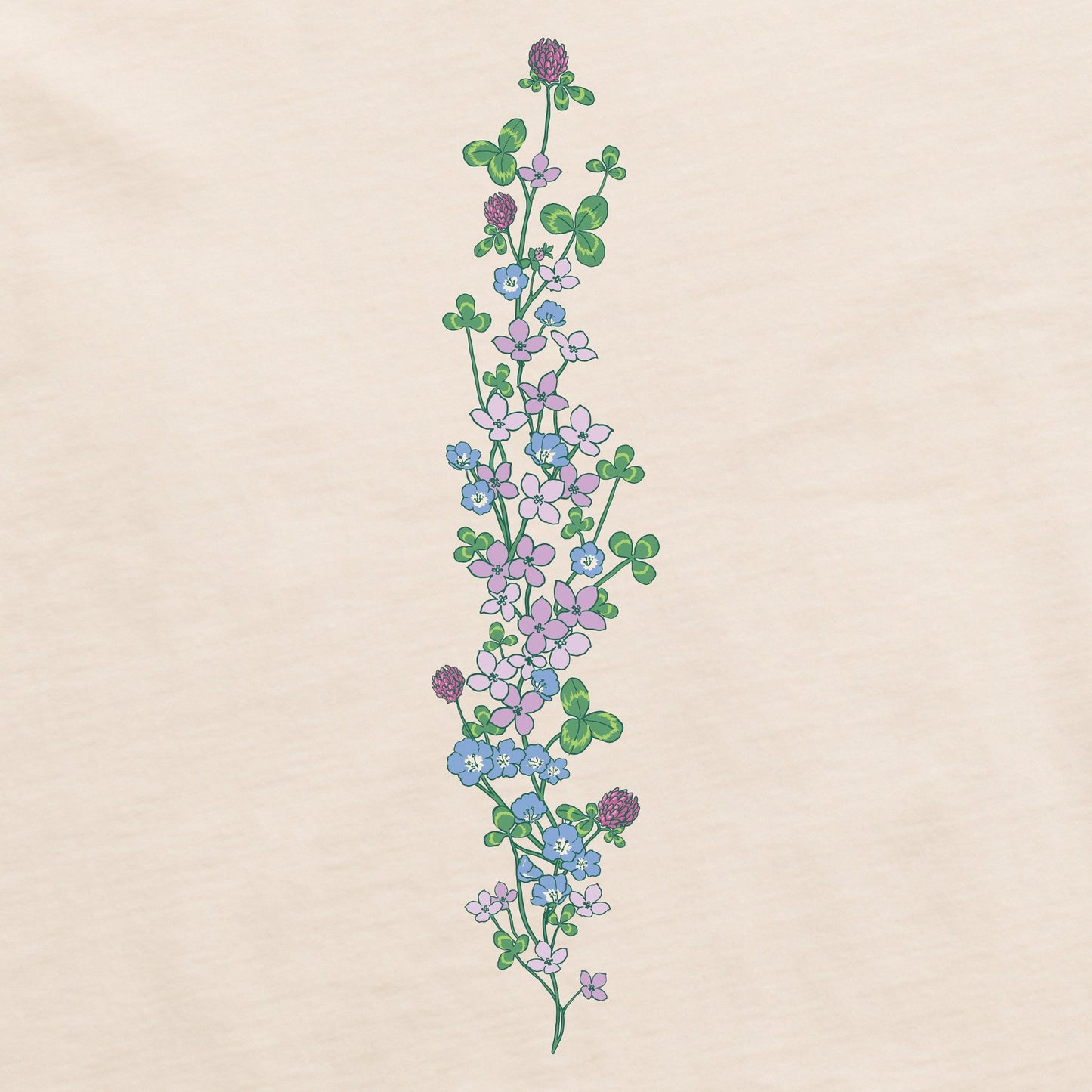 Women's Clovers & Wildflowers Long Sleeve Crusher Boxy Tee