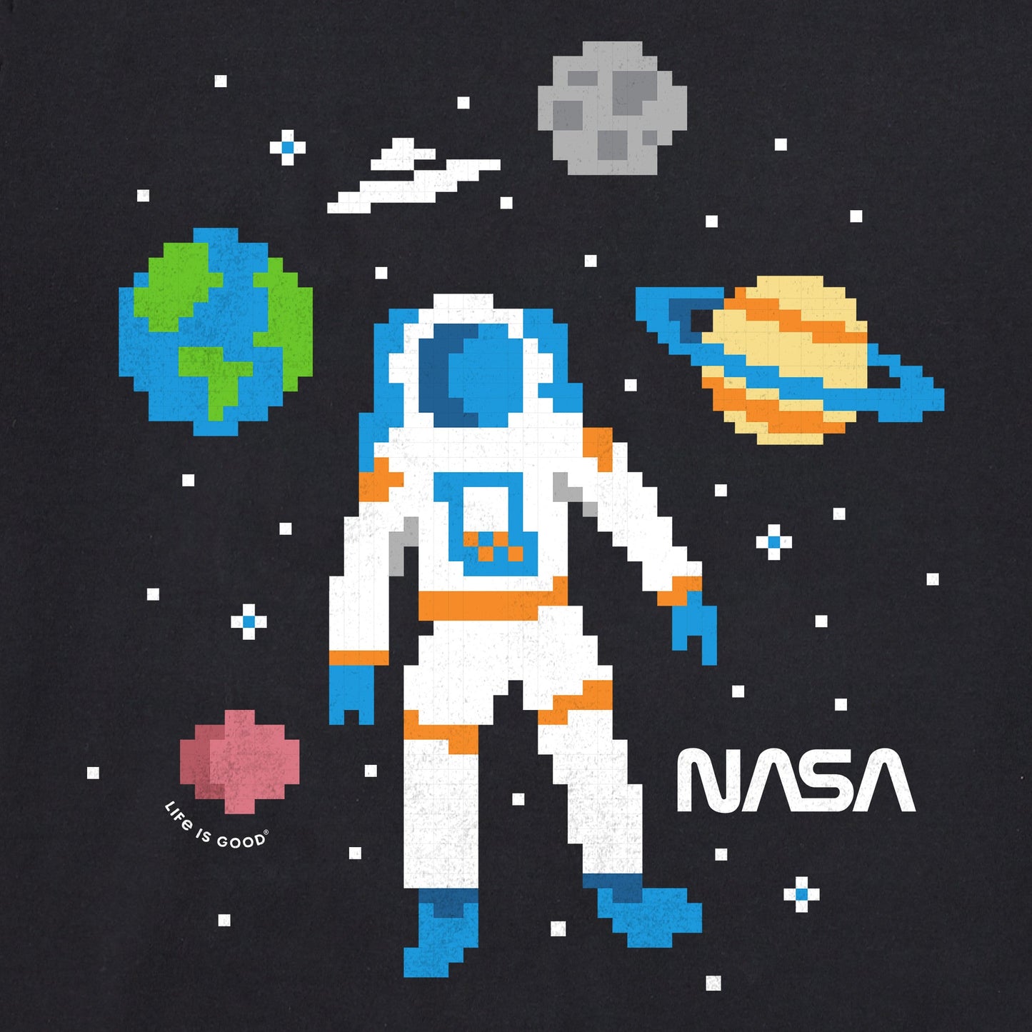 Men's NASA 8 Bit Astronaut Short Sleeve Tee