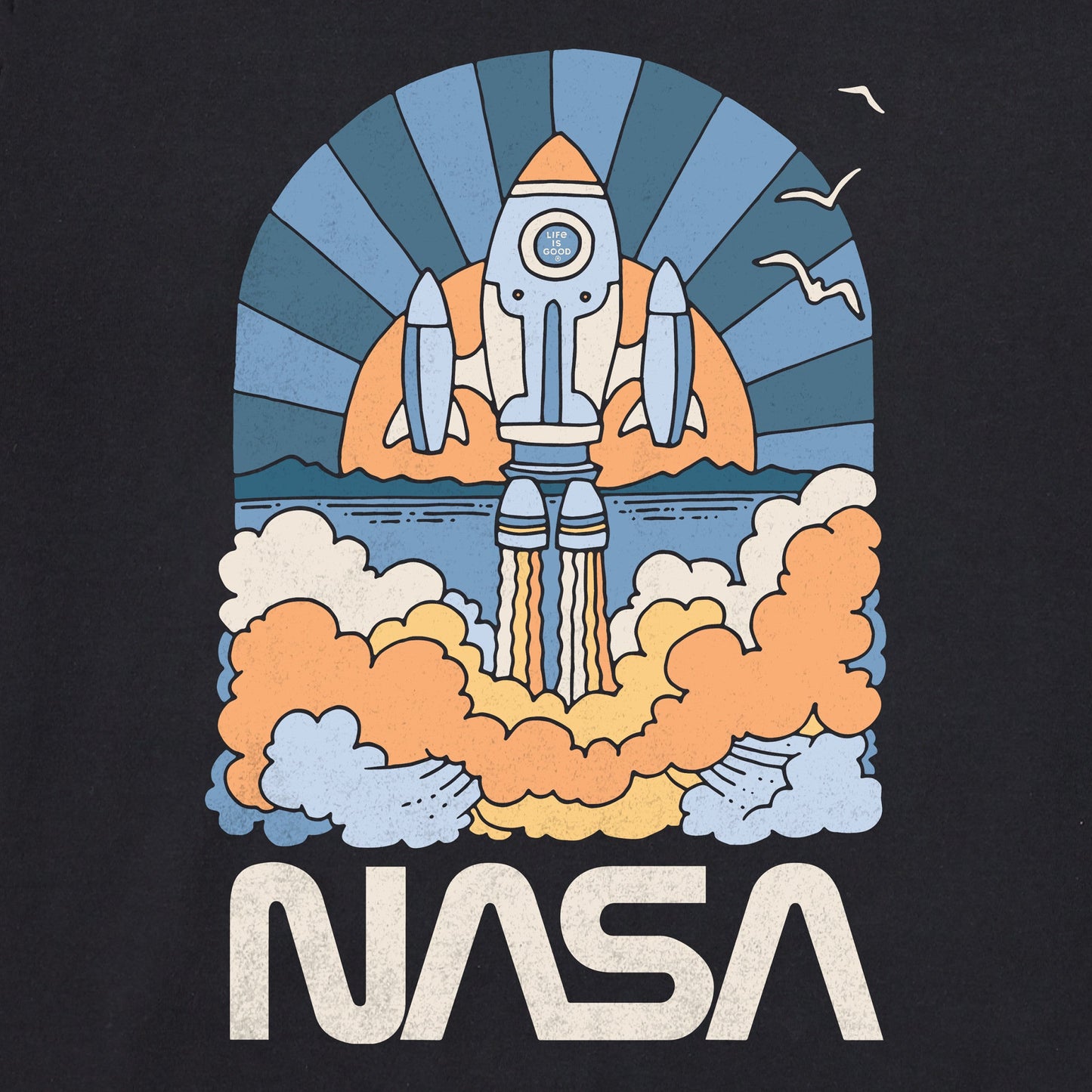 Women's NASA Blast Off Short Sleeve Crusher Boxy Tee