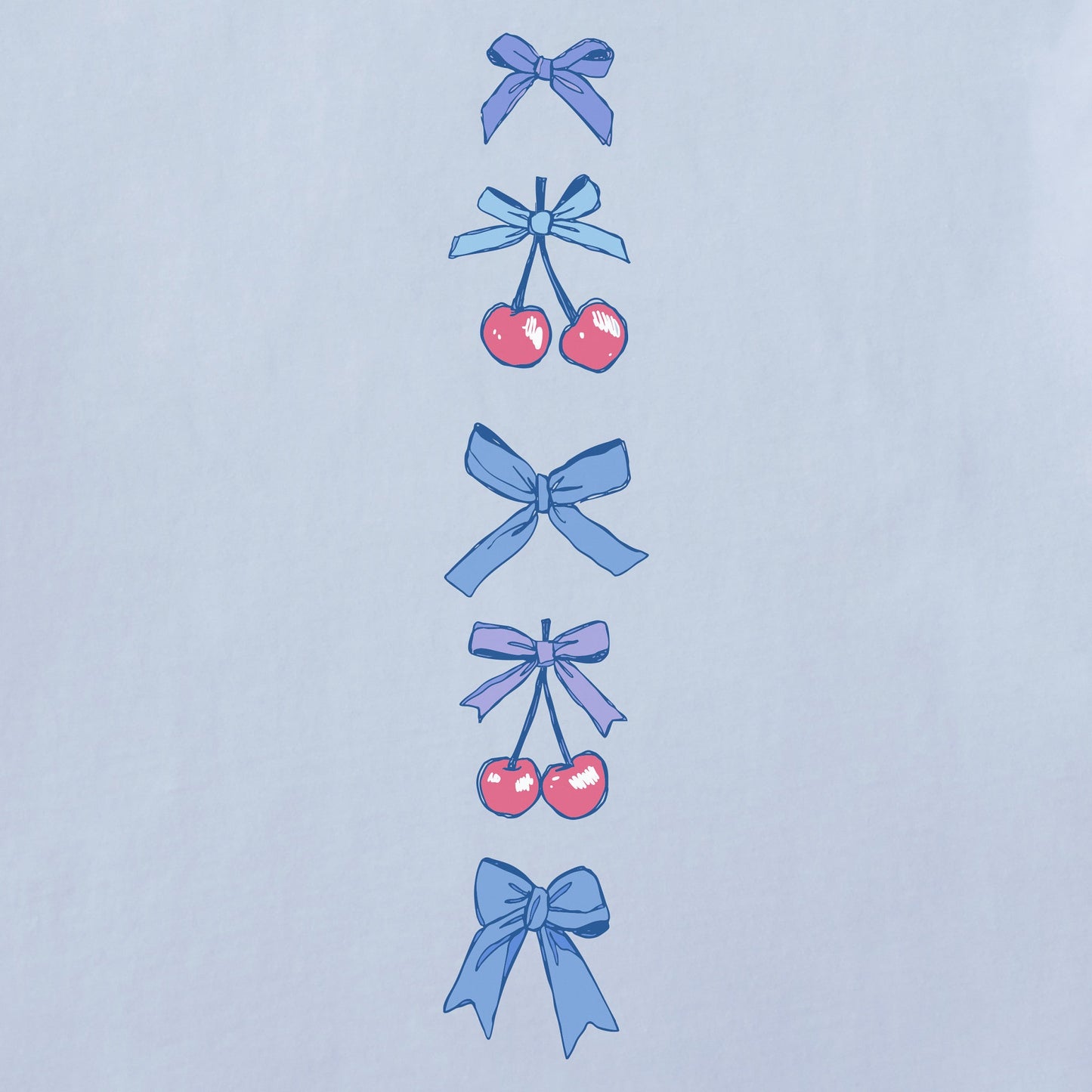 Women's Bows and Cherries Long Sleeve Crusher Tee