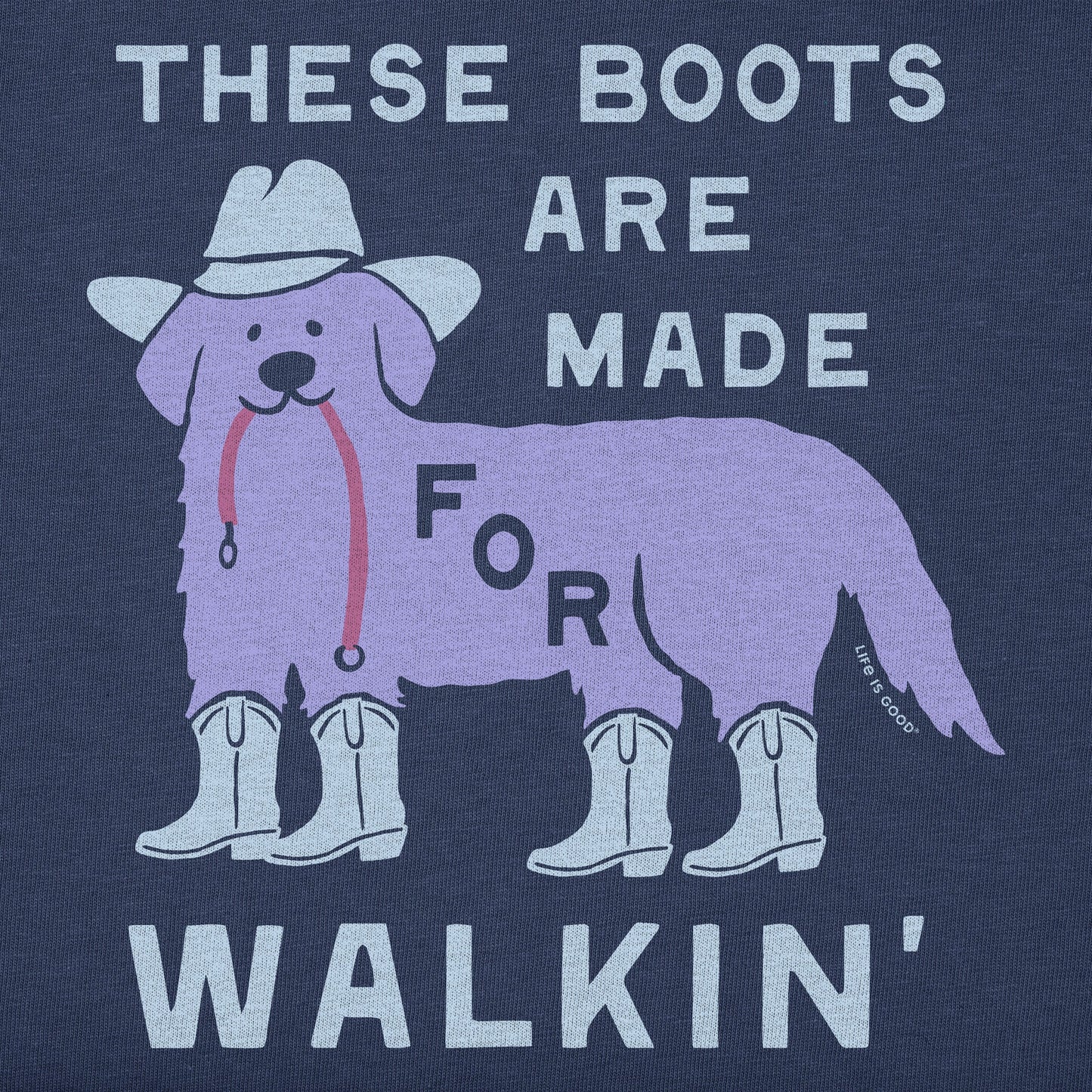 Women's These Boots are Made for Walkin Dog Short Sleeve Crusher Boxy Tee