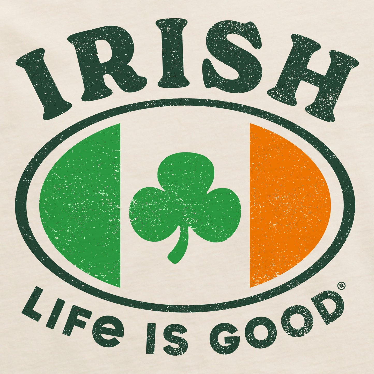 Men's Irish Life is Good Badge Short Sleeve Crusher Tee