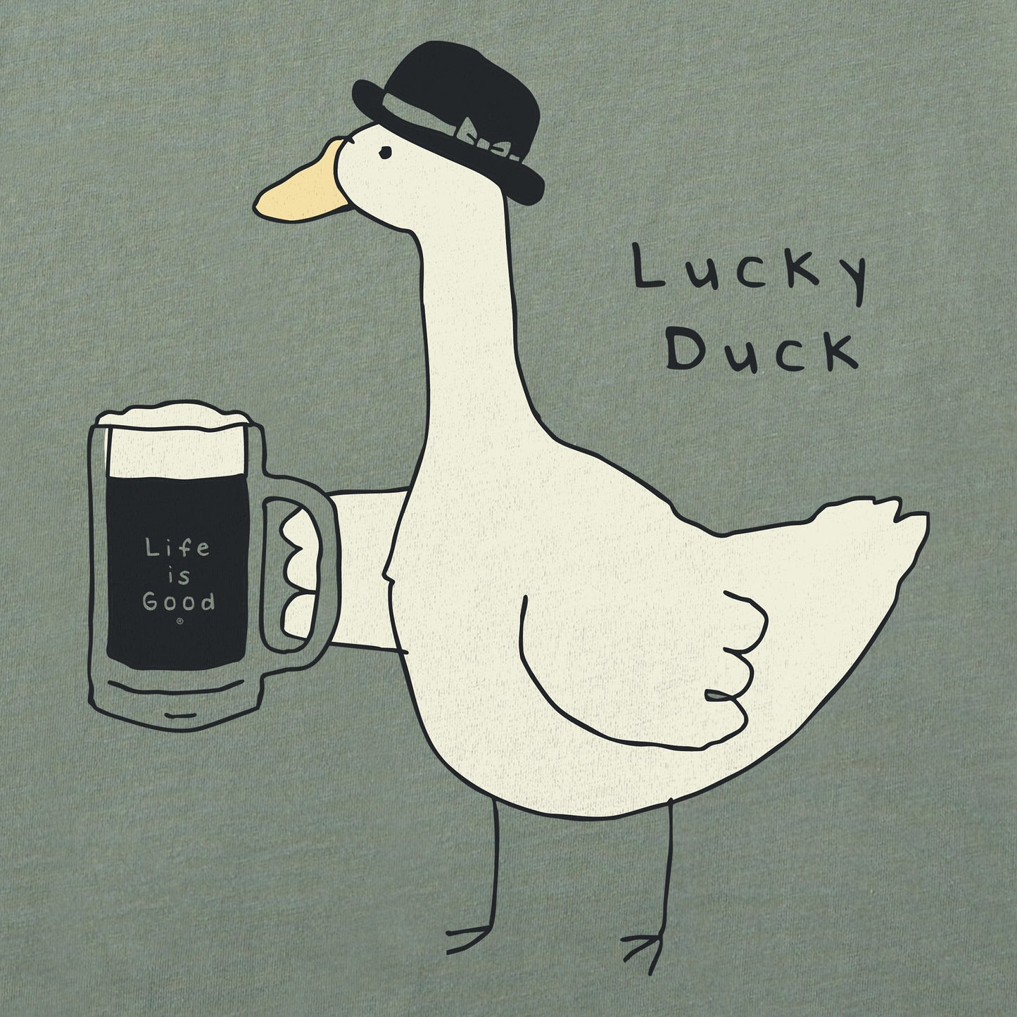 Men's Lucky Duck St. Pat's Long Sleeve Crusher Tee