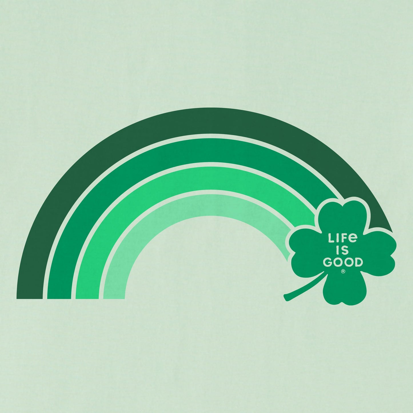 Women's Clover Rainbow Arch Short Sleeve Crusher Tee