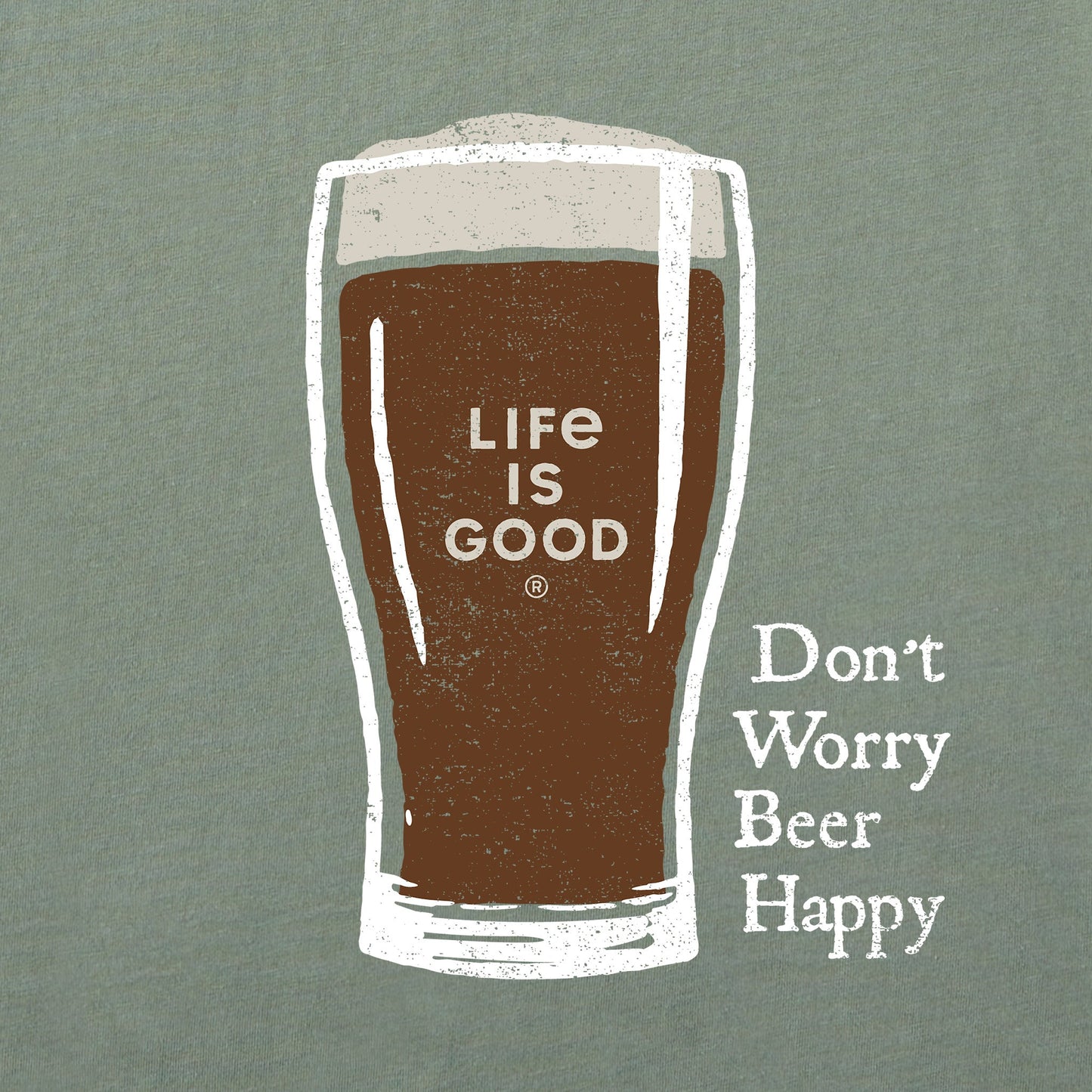 Women's Don't Worry Beer Happy Short Sleeve Crusher Tee