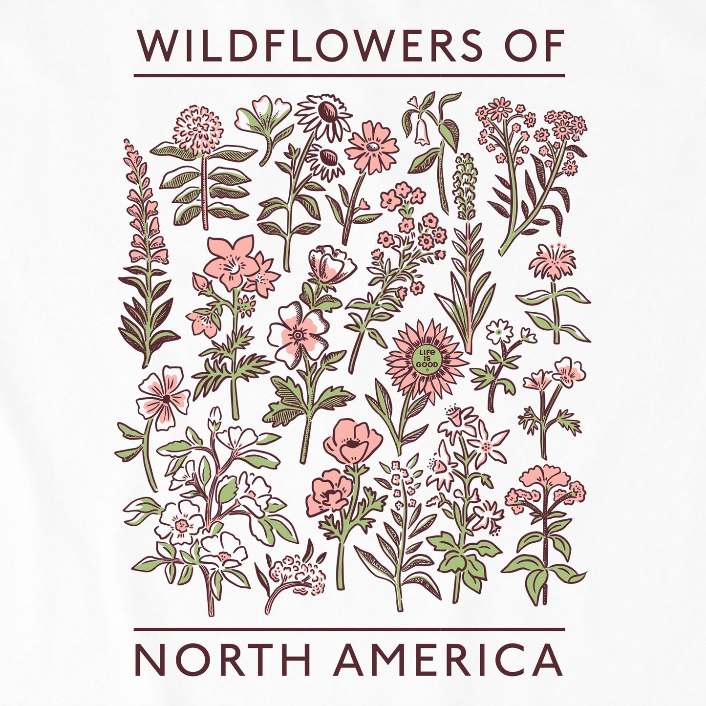 Women's Wildflowers of North America Short Sleeve Crusher Boxy Tee