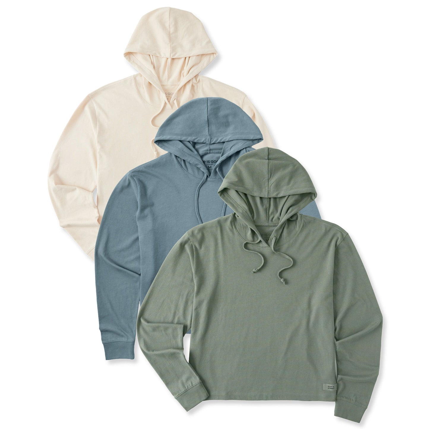 Women's Solid 3-Pack Crusher Boxy Hoodie Multi