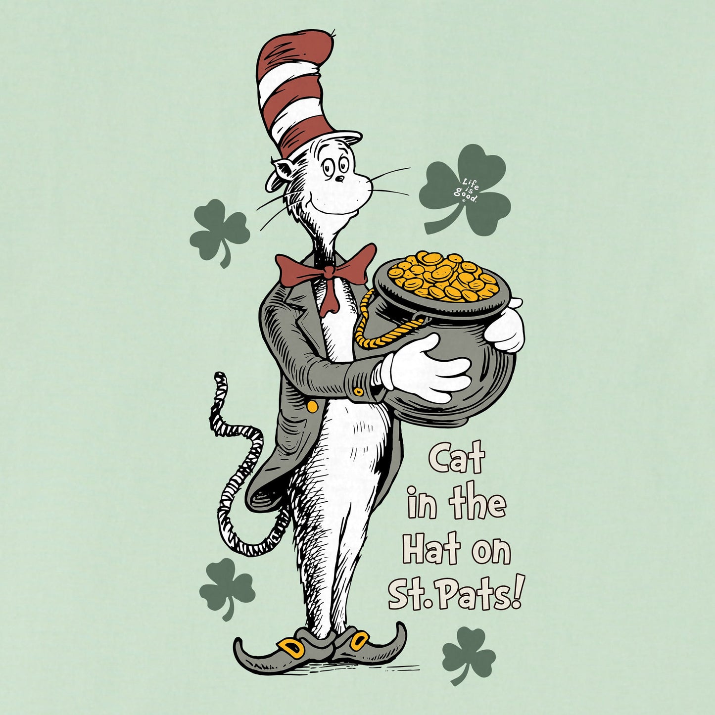 Kids Cat in the Hat on St. Pat's Short Sleeve Crusher Tee