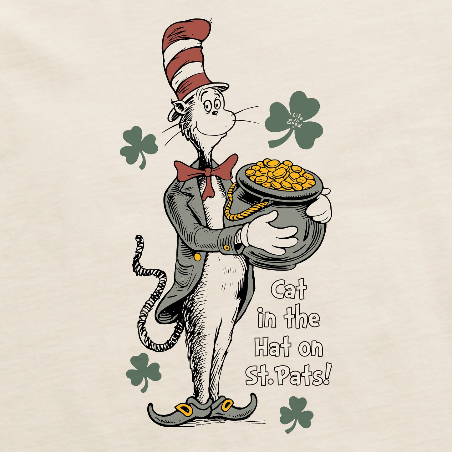Men's Cat in the Hat on St. Pat's Short Sleeve Crusher Tee