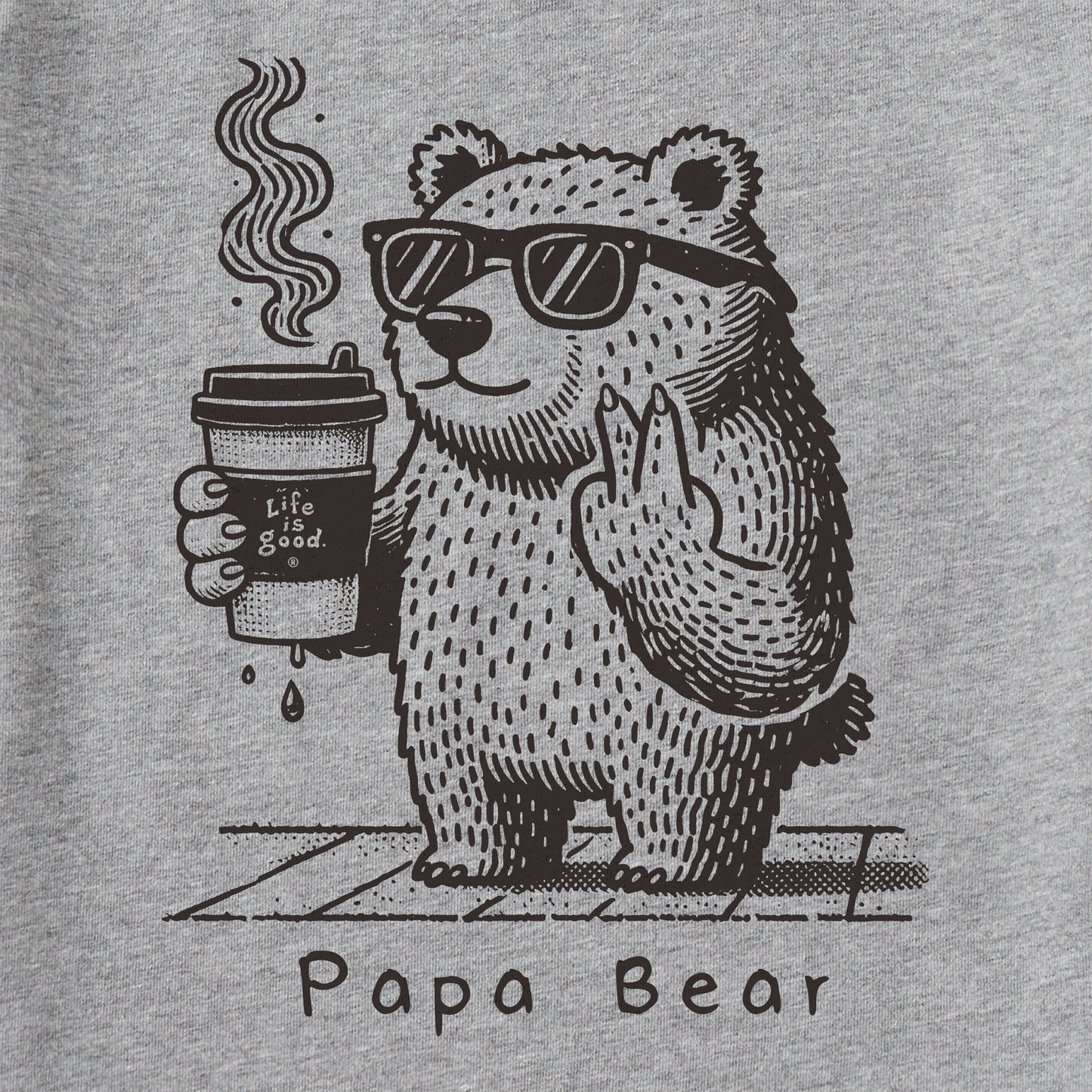Men's Papa Bear with Coffee Short Sleeve Tee