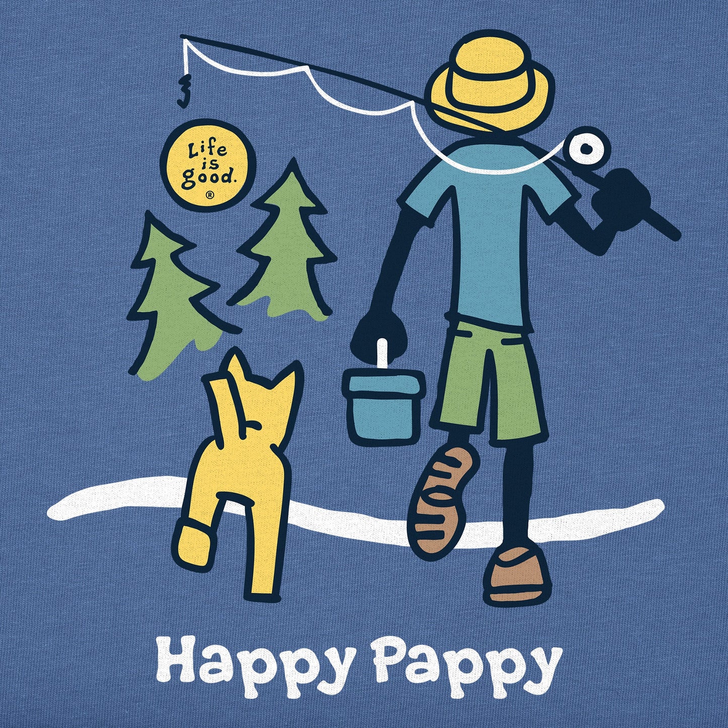 Men's Happy Pappy Fishing Short Sleeve Tee
