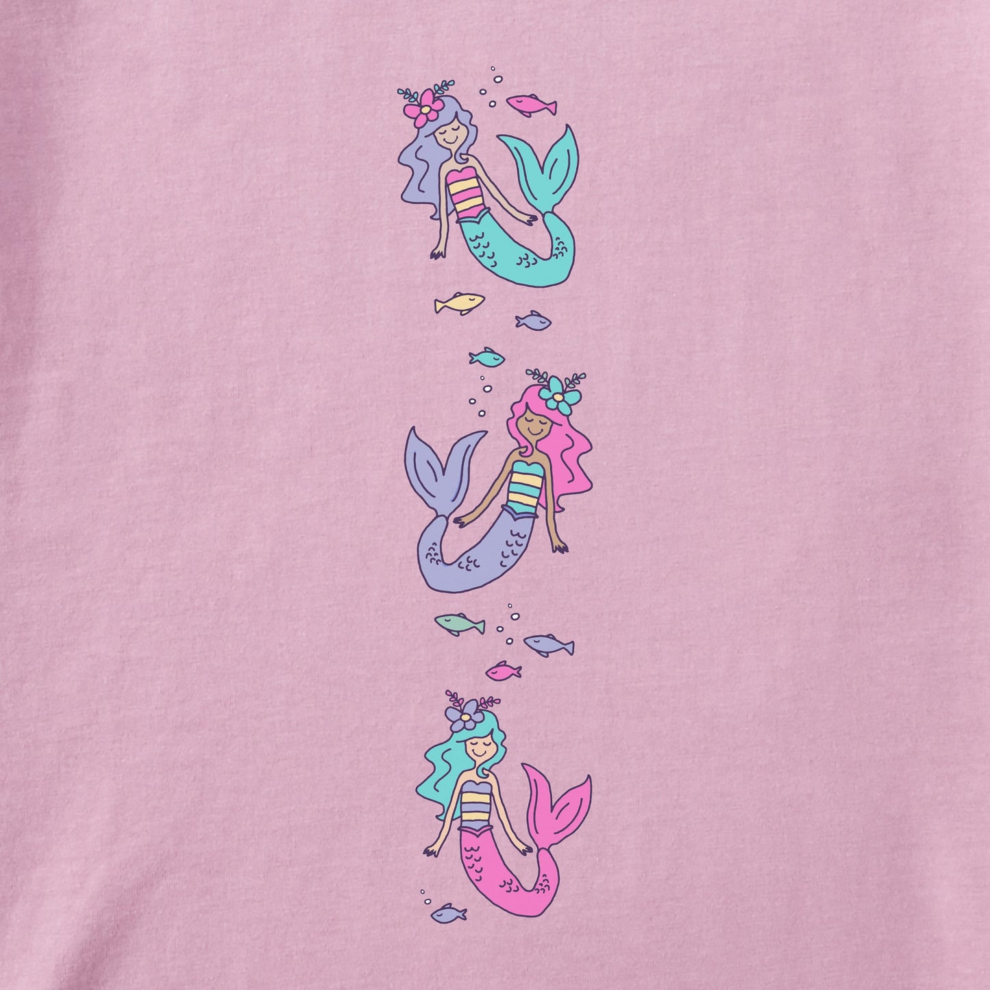 Kids Mermaids Have More Fun Fish Long Sleeve Crusher Tee