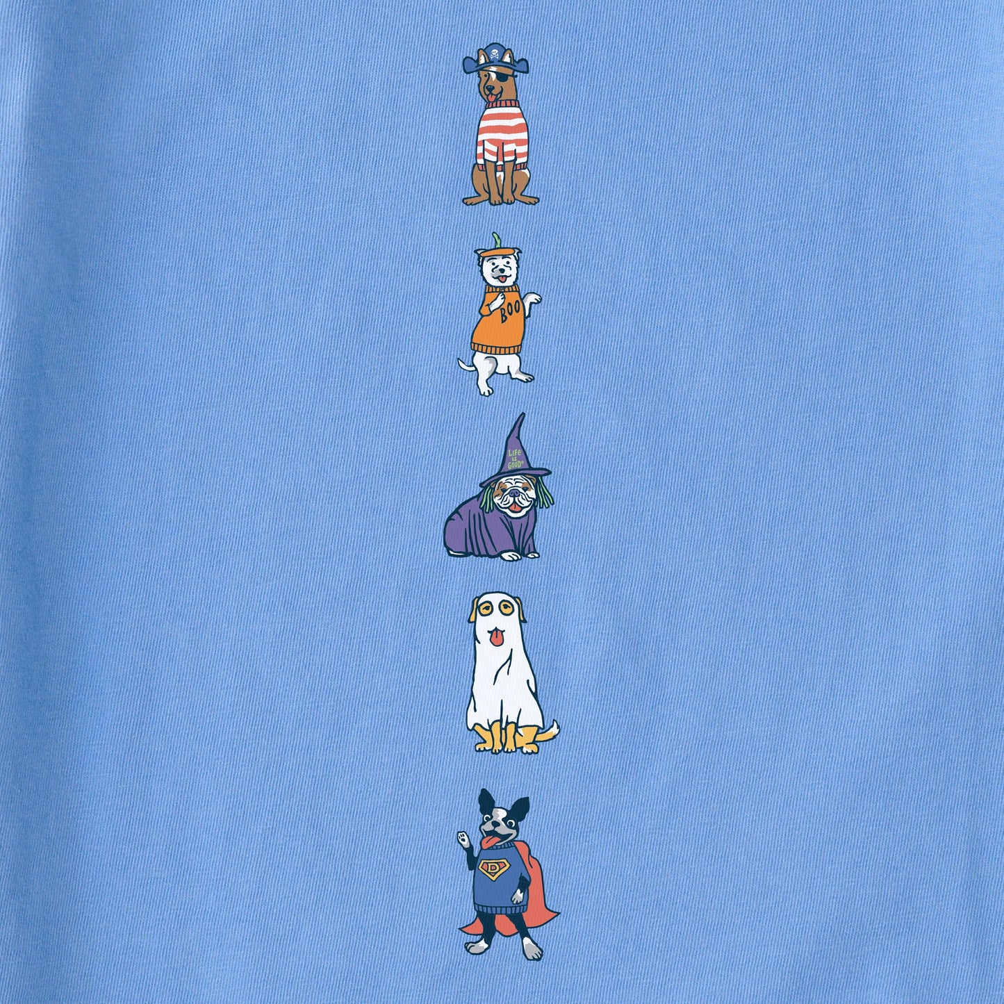 Kids Boo Crew Pups Long Sleeve Crusher Tee