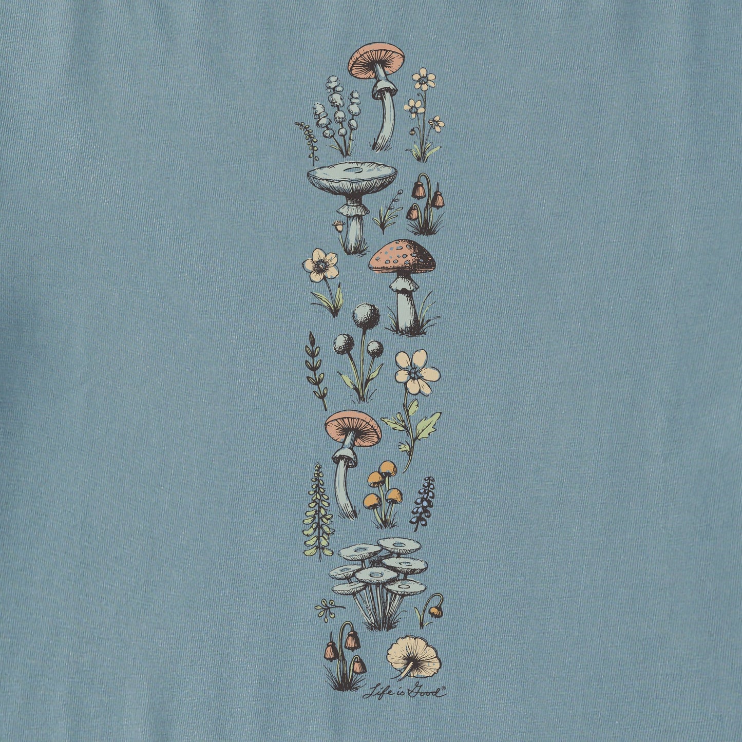 Women's Detailed Mushrooms Long Sleeve Crusher Tee