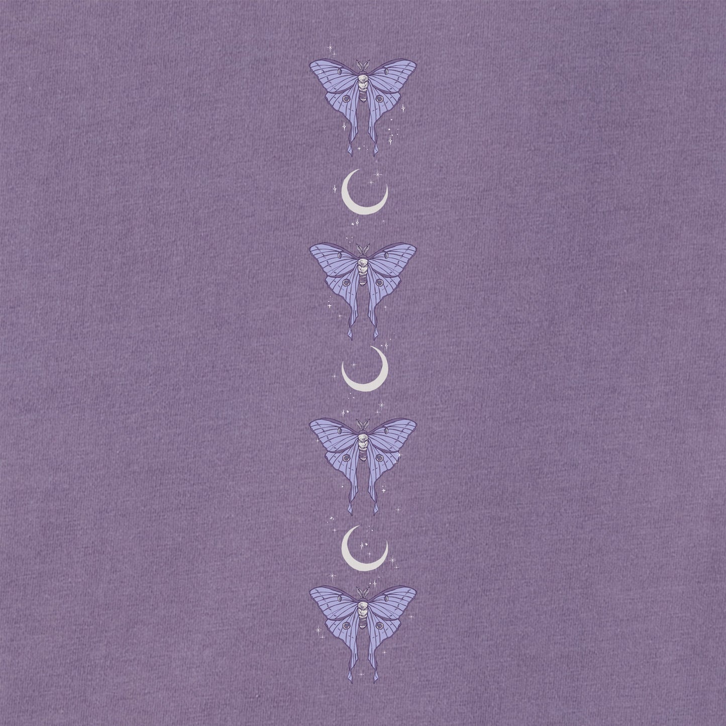 Women's Celestial Luna Moth Long Sleeve Crusher Tee