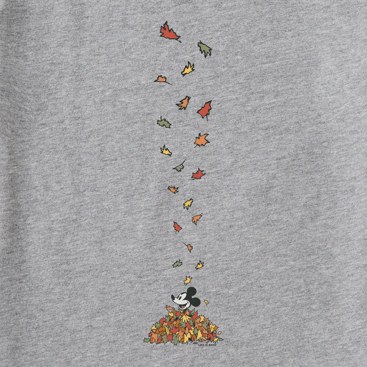 Women's Steamboat Willie Leaf Pile Long Sleeve Crusher Tee