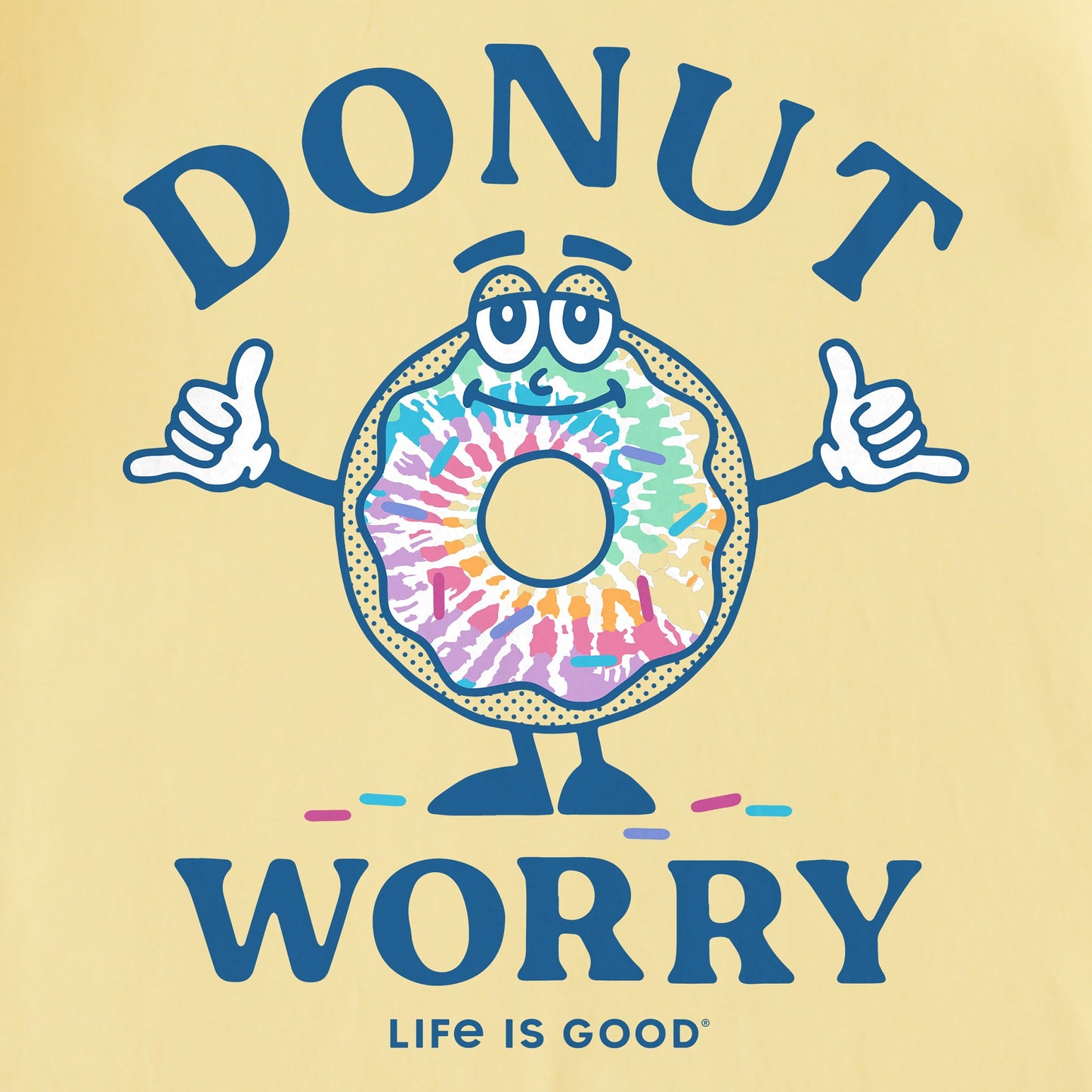 Men's Matchbook Donut Worry Tie Dye Short Sleeve Tee
