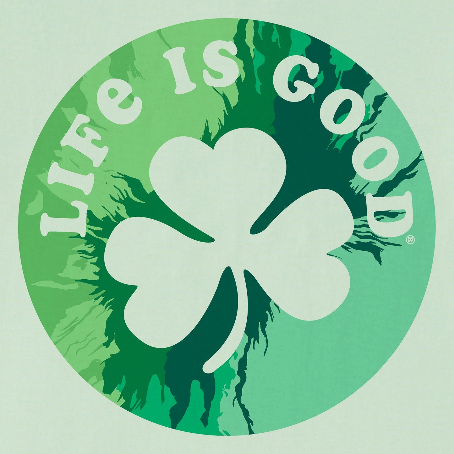 Women's Circle Clover Tie Dye Short Sleeve Crusher Boxy Tee