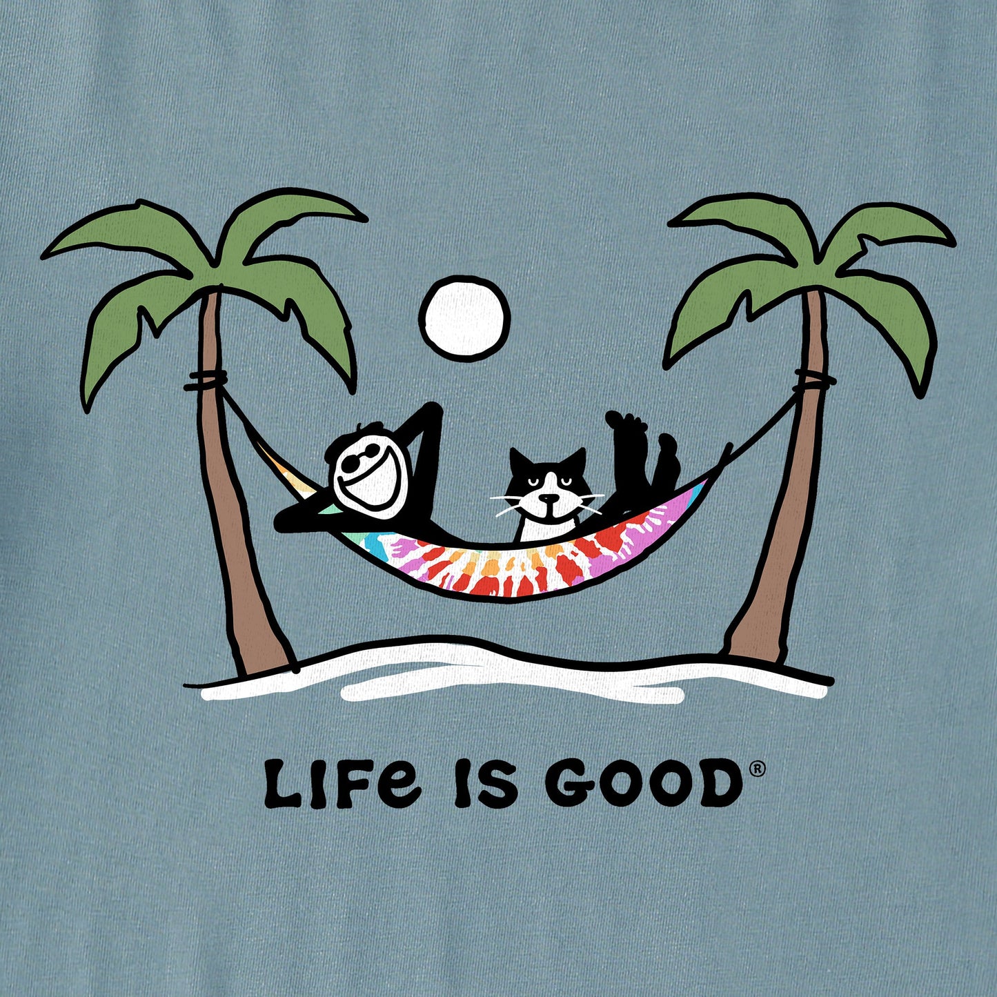 Women's Jake & Tux Palm Hammock Tie Dye Short Sleeve Crusher Tee