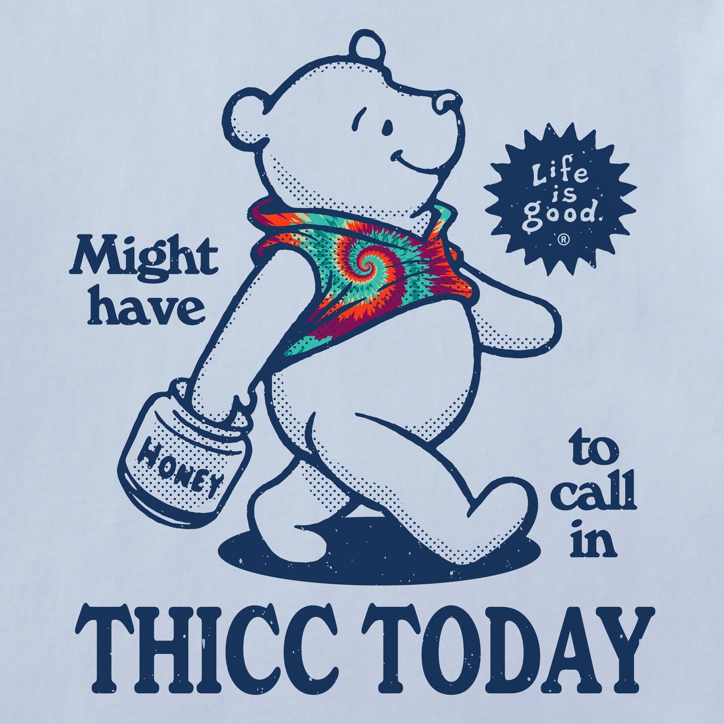 Women's Thicc Today Tie Dye Short Sleeve Crusher Tee