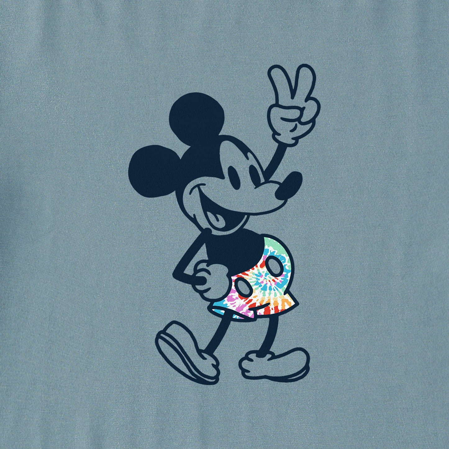Women's Steamboat Willie Peace Mini Tie Dye Short Sleeve Crusher Tee