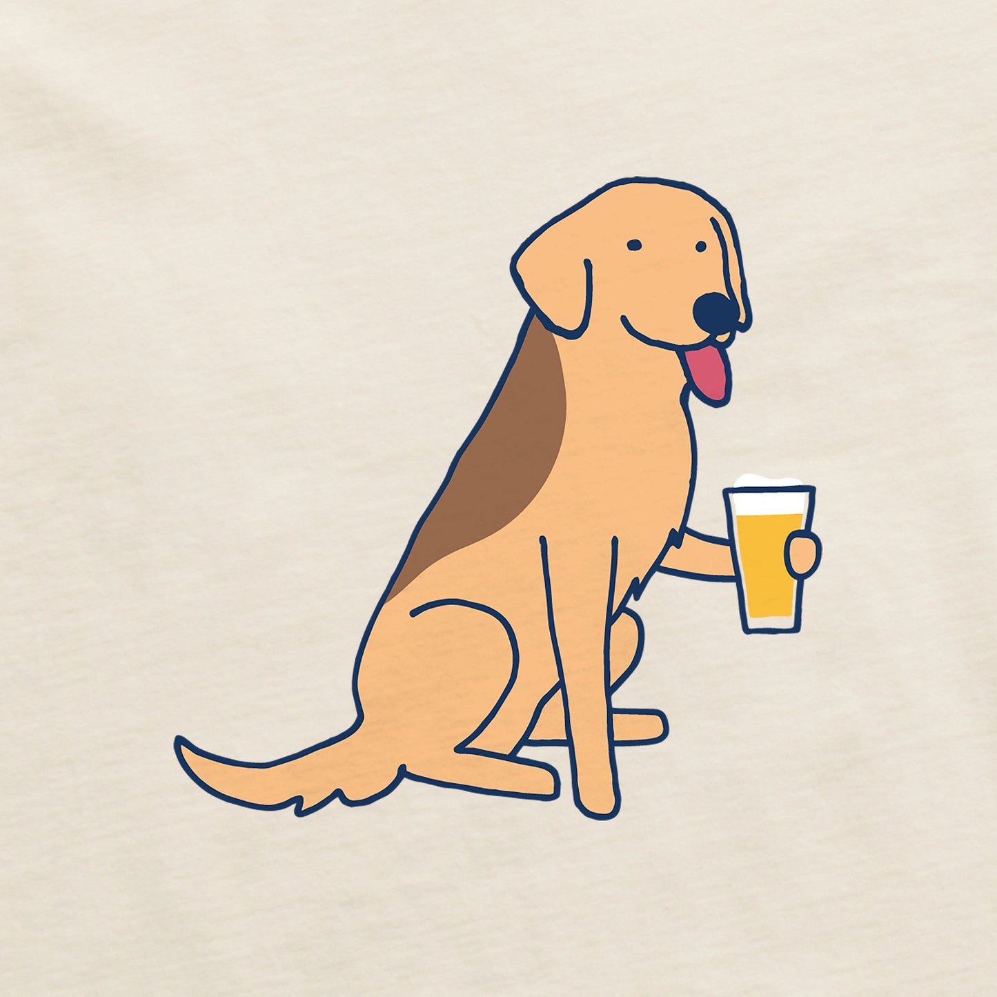 Women's Cold Beer Dog Short Sleeve Crusher Boxy Tee